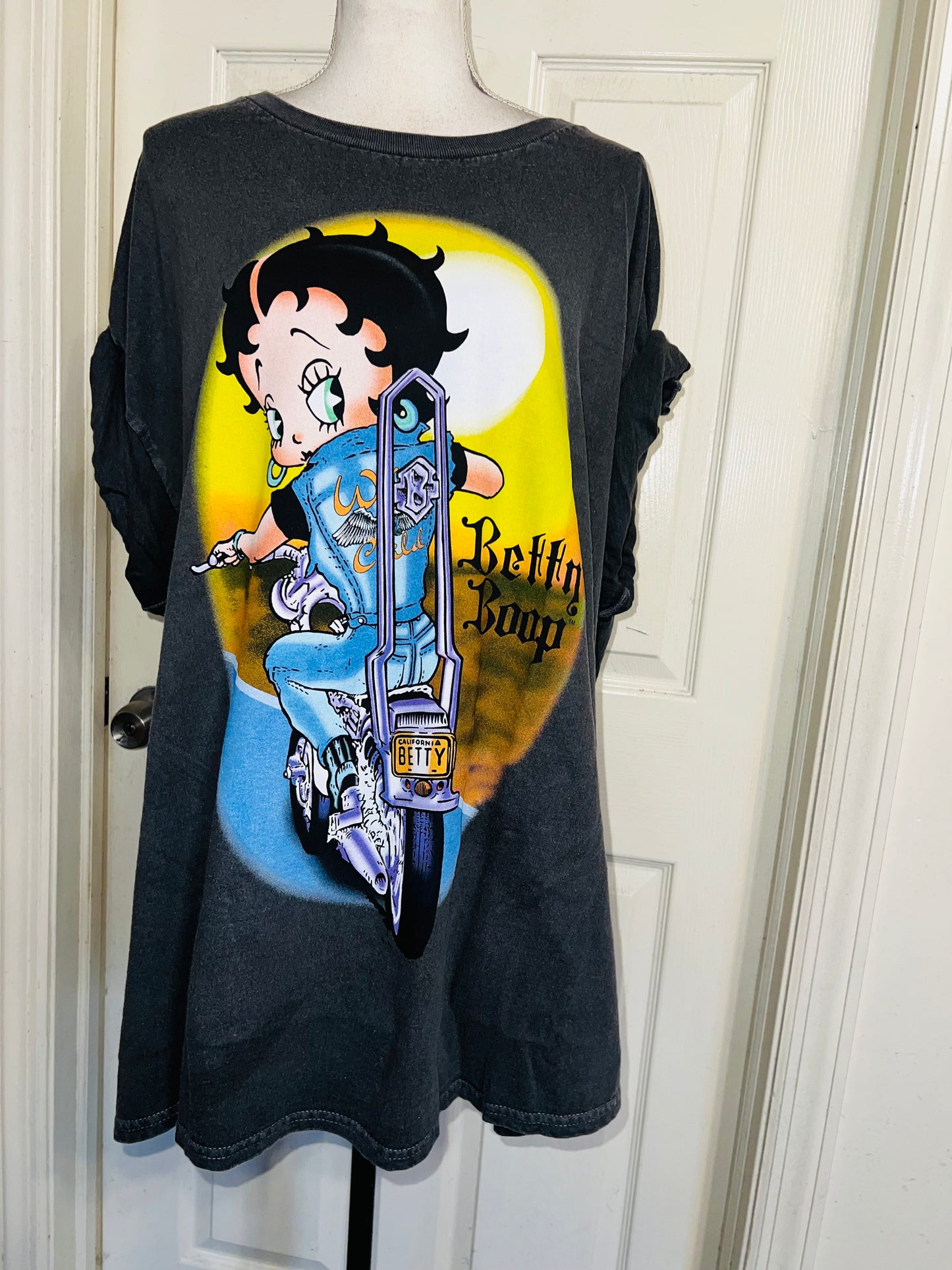 Betty Boop Wild Child Oversized Distressed Tee