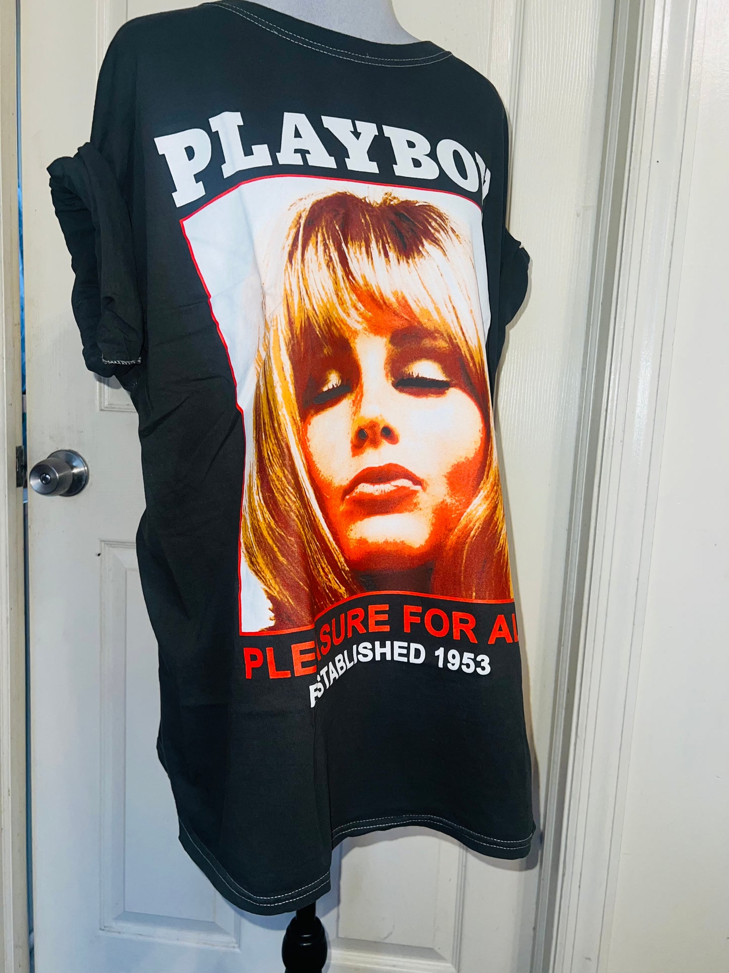 Playboy Oversized Distressed Tee