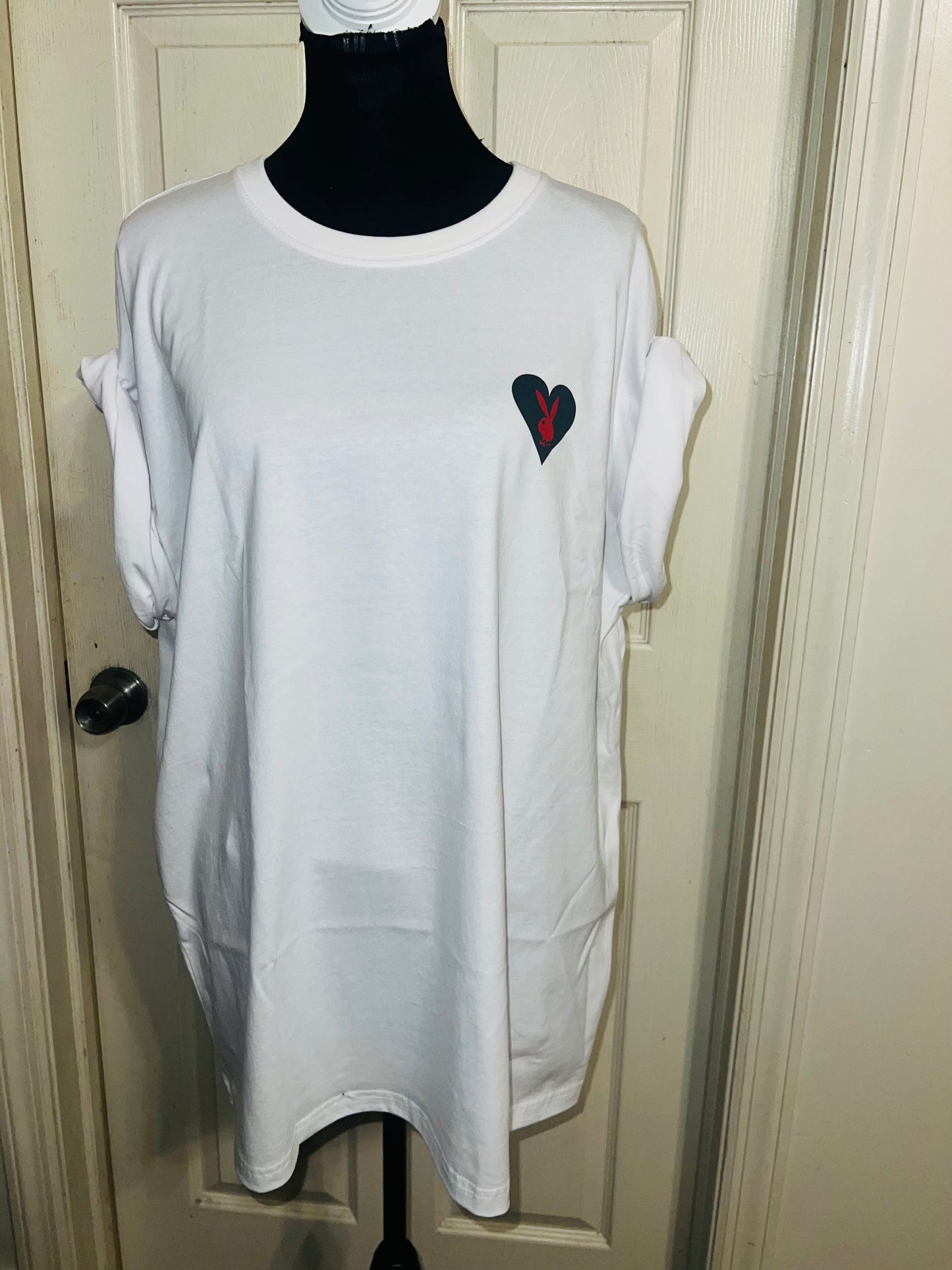 Playboy Double Sided Oversized Distressed Tee