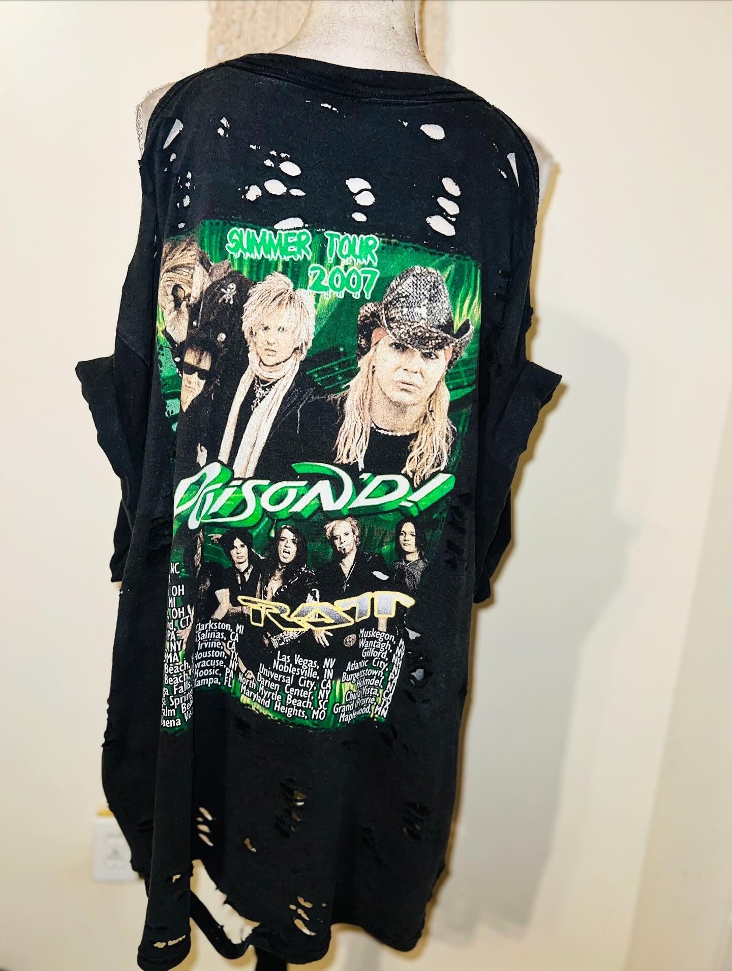 Poison Double Sided Distressed Vintage Tee