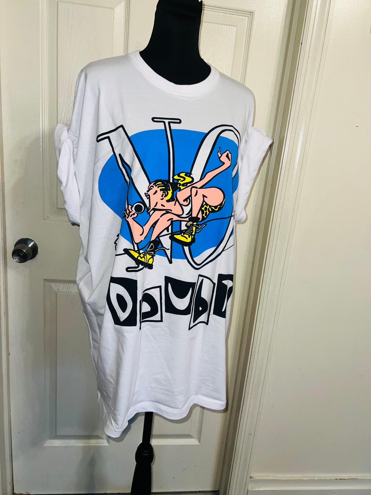 No Doubt Oversized Distressed Tee