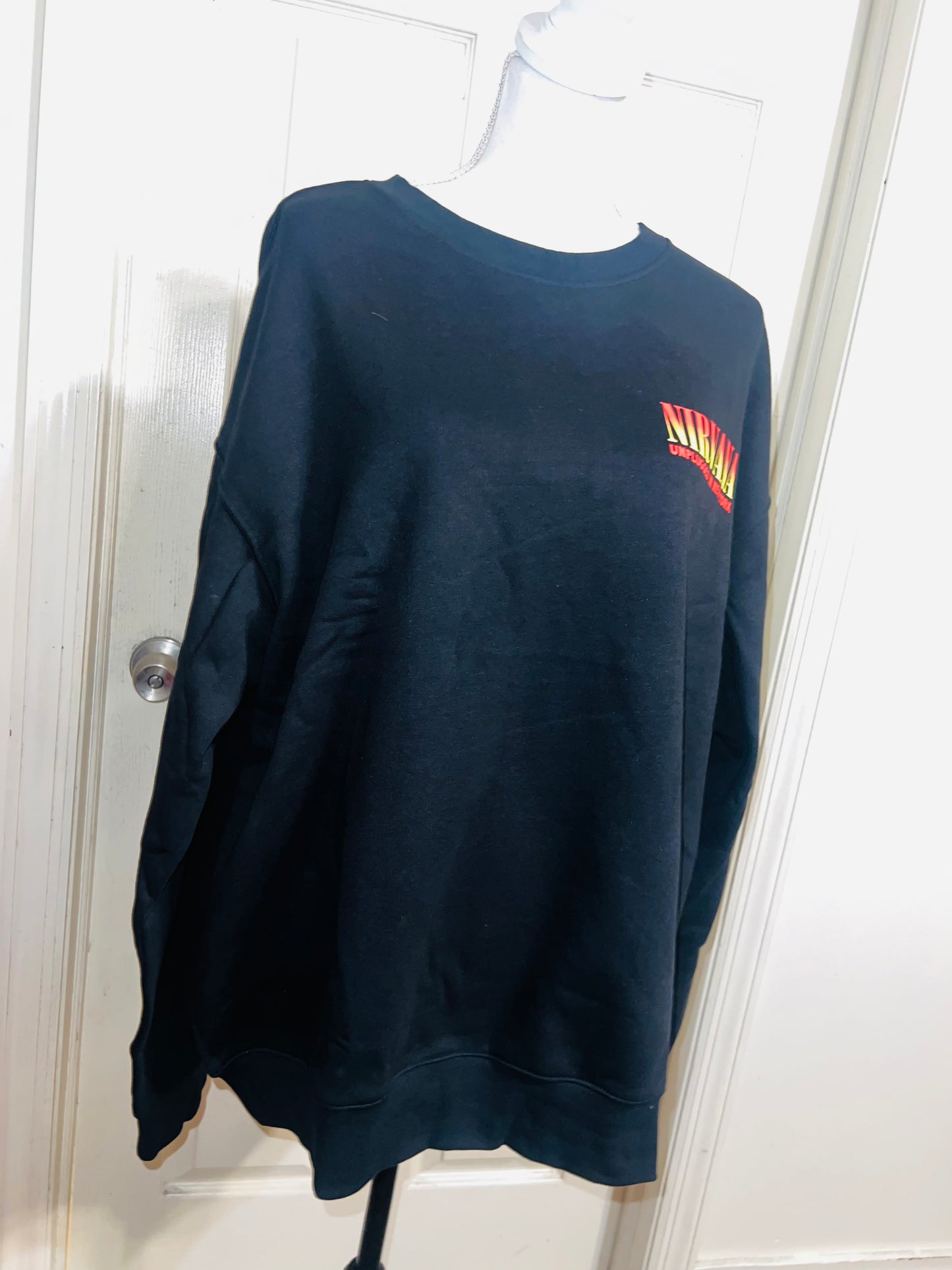 Nirvana Double Sided Oversized Distressed Tee