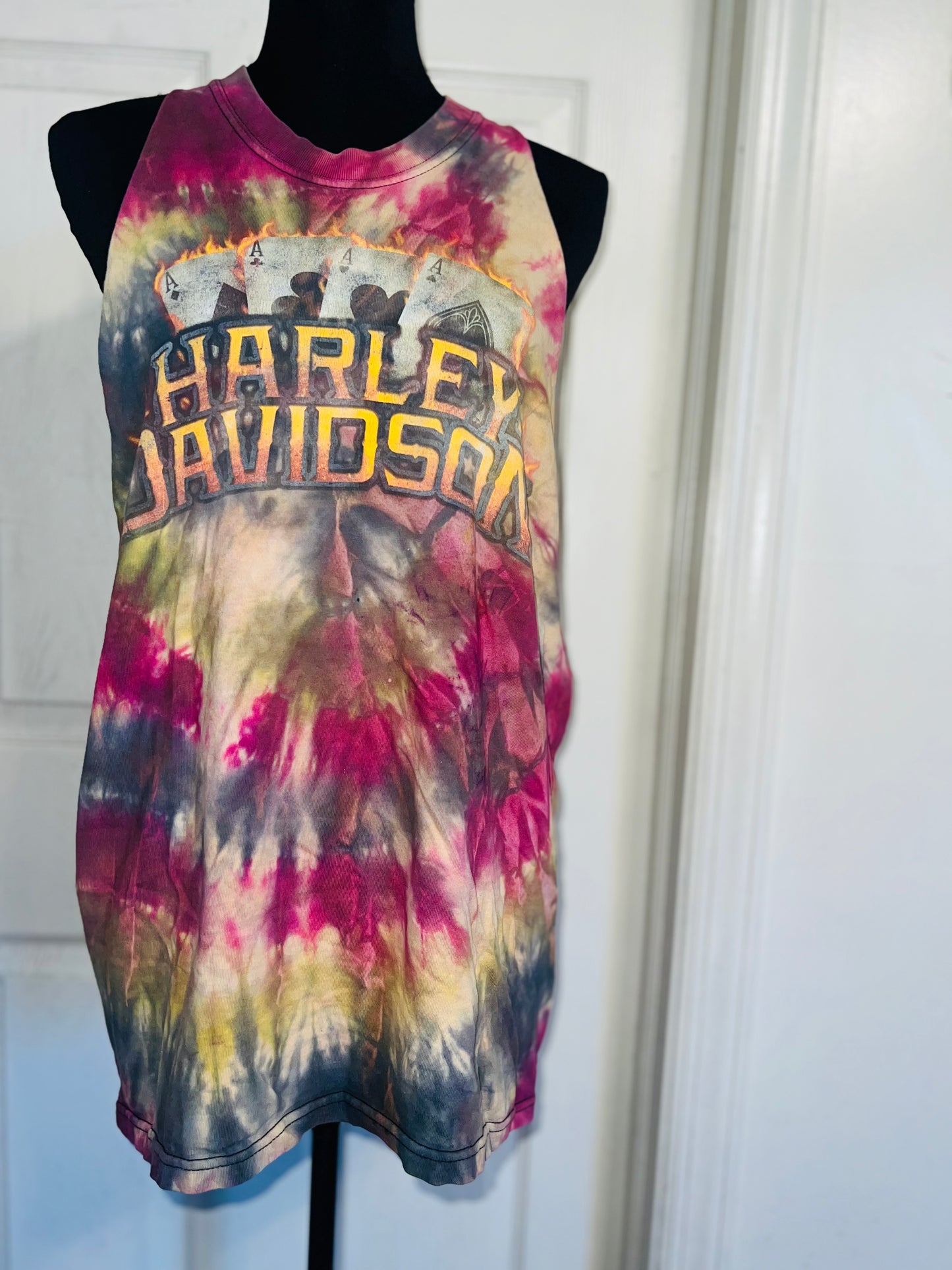 Harley Davidson Double Sided Oversized Distressed Tank