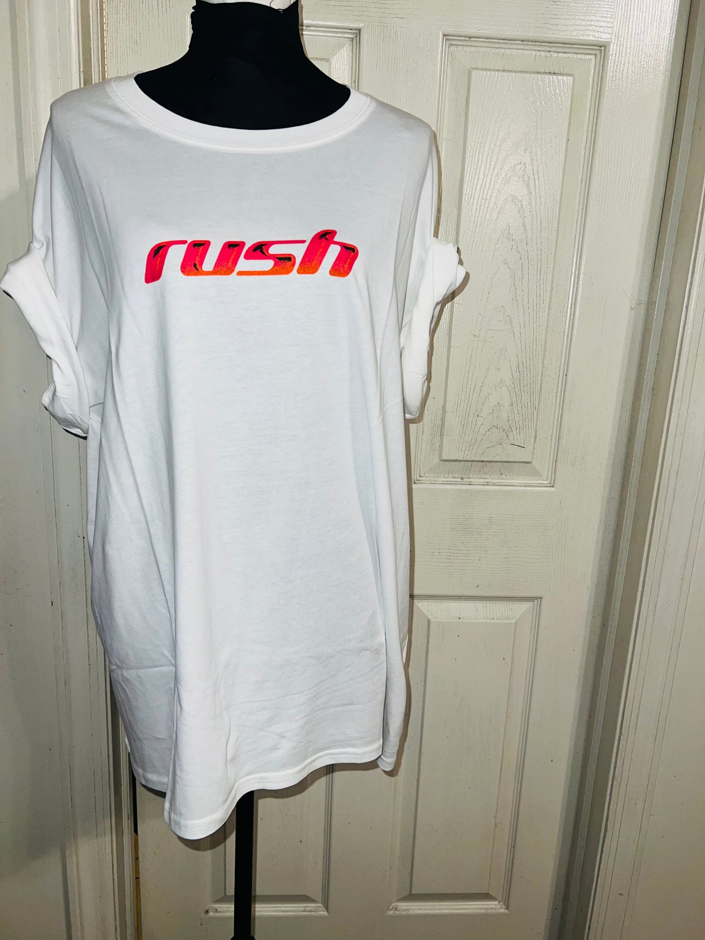 Rush Double Sided Oversized Distressed Tee