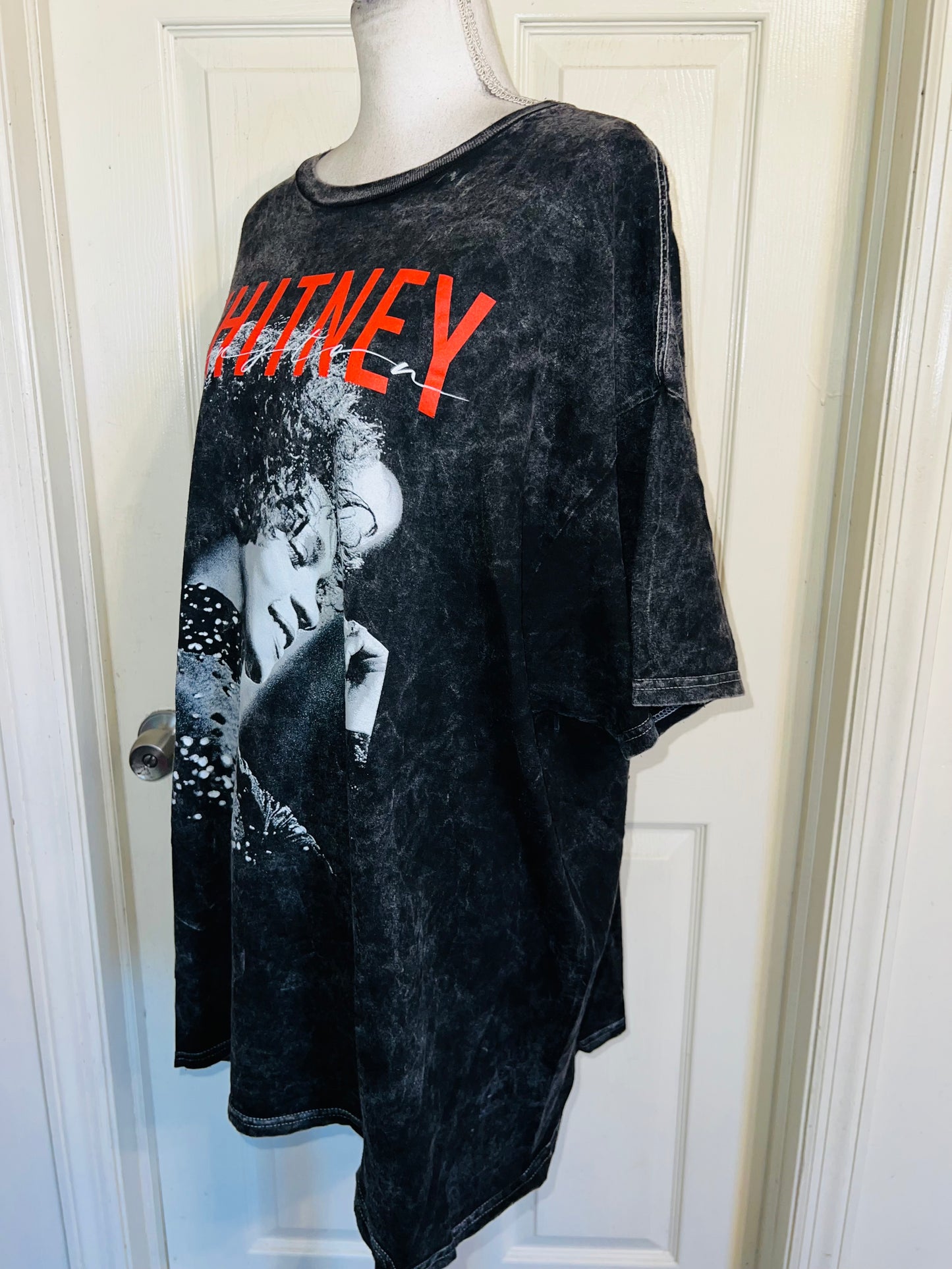 Whitney Houston Oversized Distressed Tee