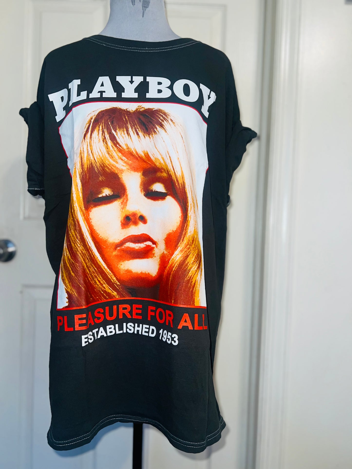 Playboy Oversized Distressed Tee