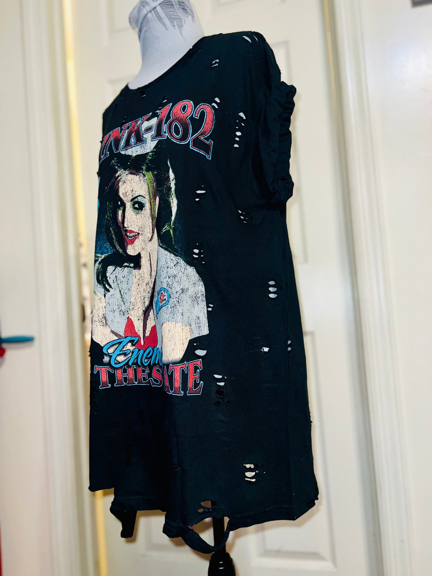 Blink 182 Oversized Distressed Tee