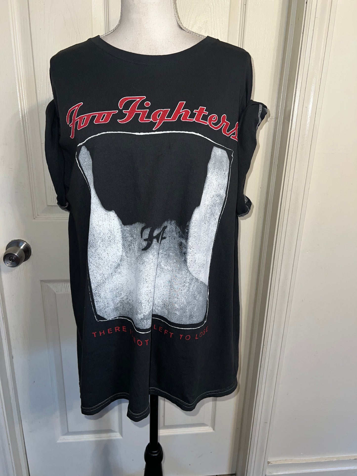 Foo Fighters Double Sided Oversized Distressed Tee
