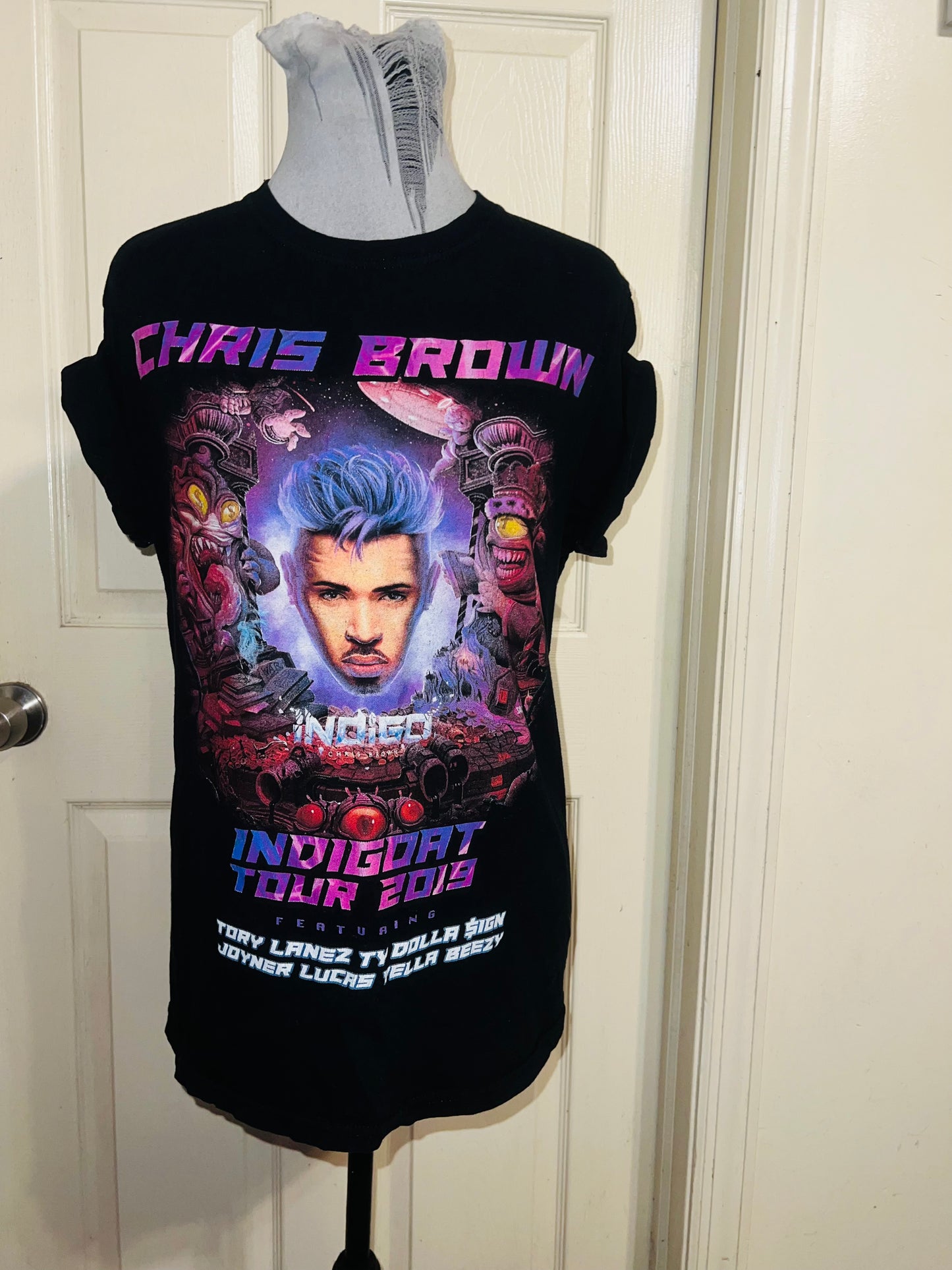 Chris Brown 2019 Double Sided Tour Distressed Tee