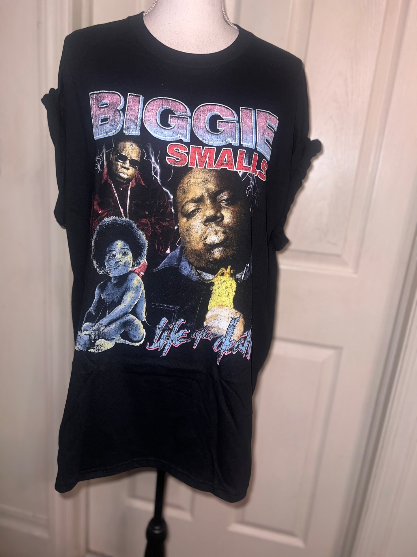 Biggie Smalls Oversized Distressed Tee