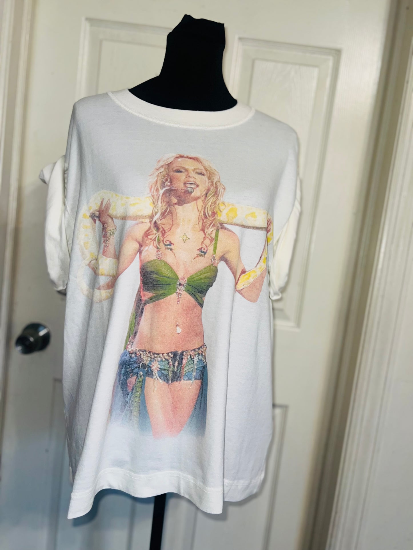 Britney Spears Oversized Distressed Tee