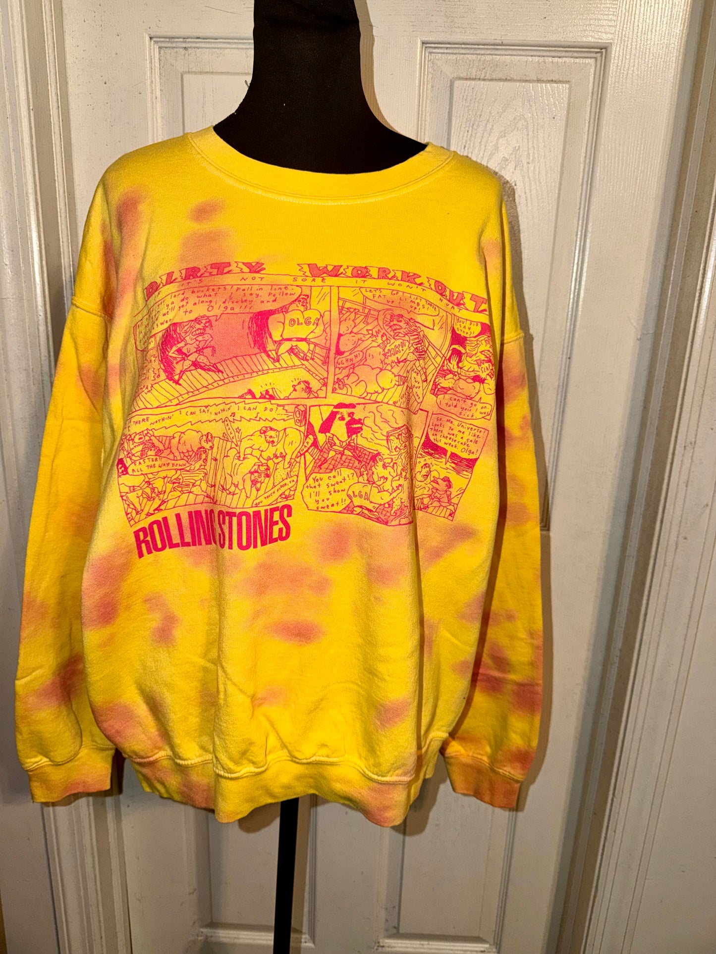 The Rolling Stones Oversized Distressed Sweatshirt