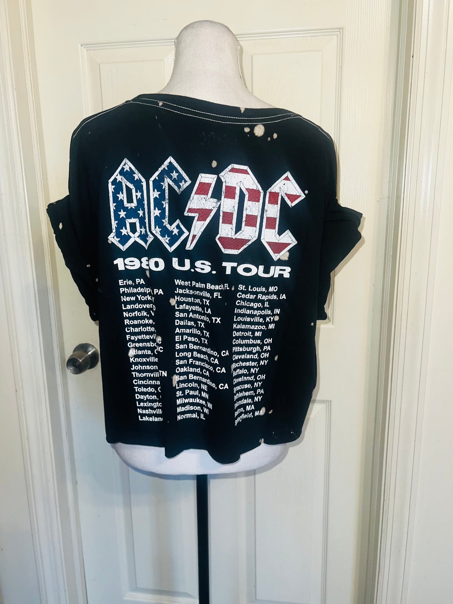 AC/DC Oversized Distressed Tee