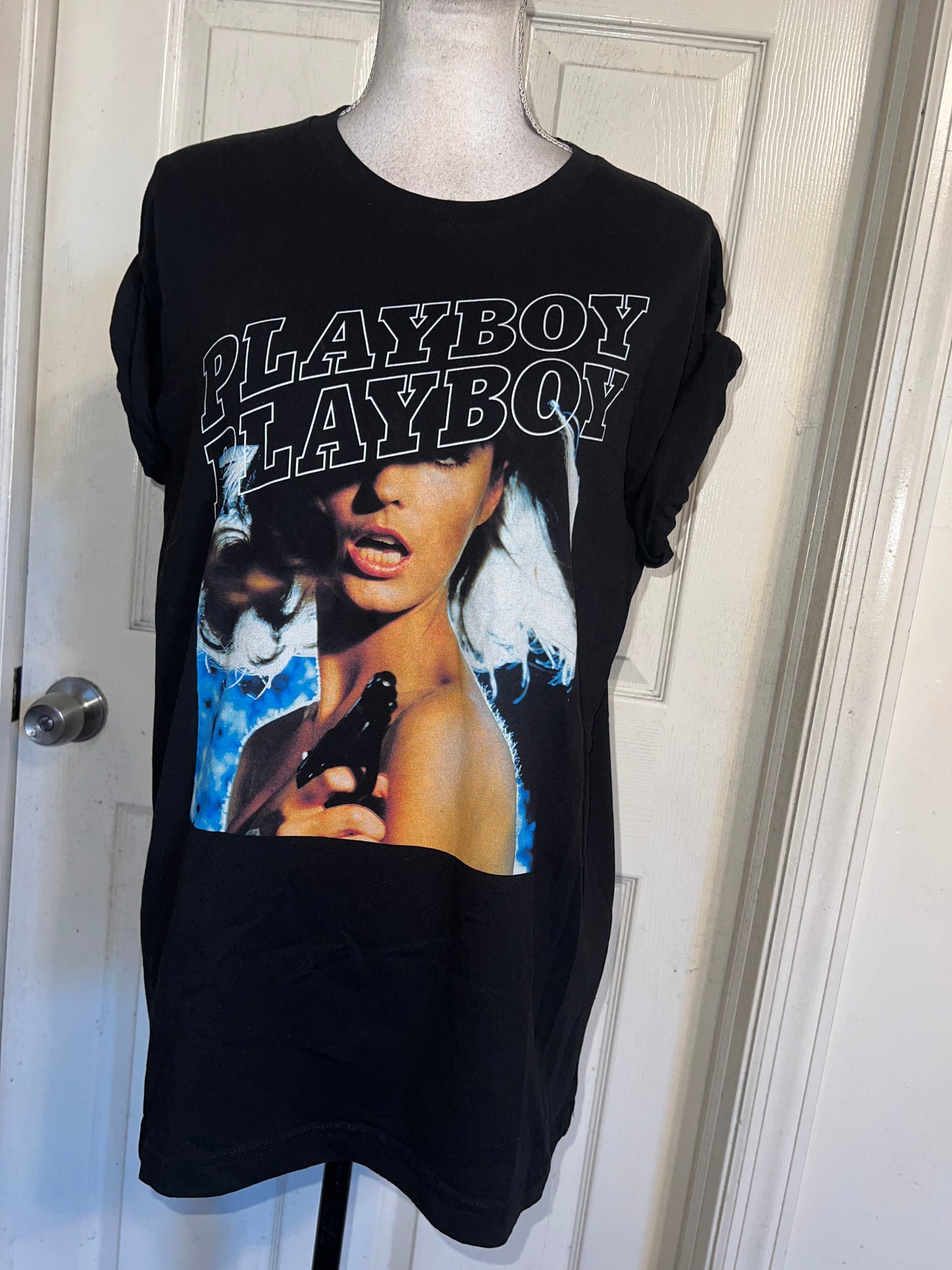 Playboy Oversized Distressed Tee