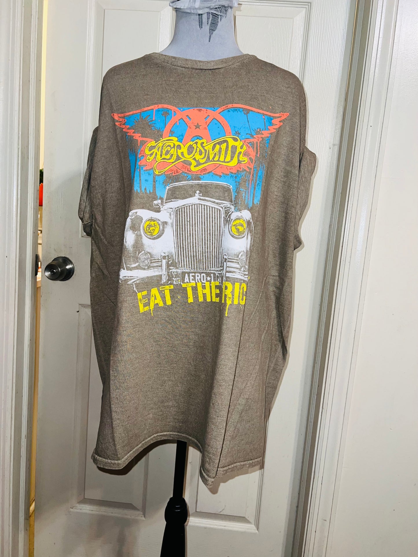 Aerosmith “Eat the Rich” Oversized Distressed Tee
