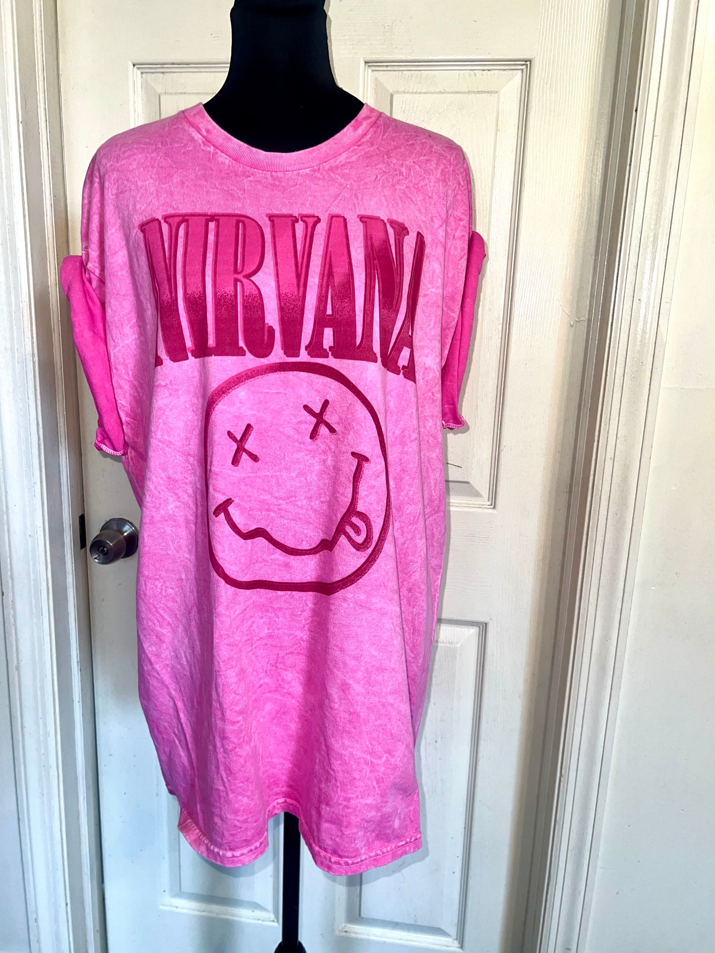 Nirvana Oversized Distressed Tee