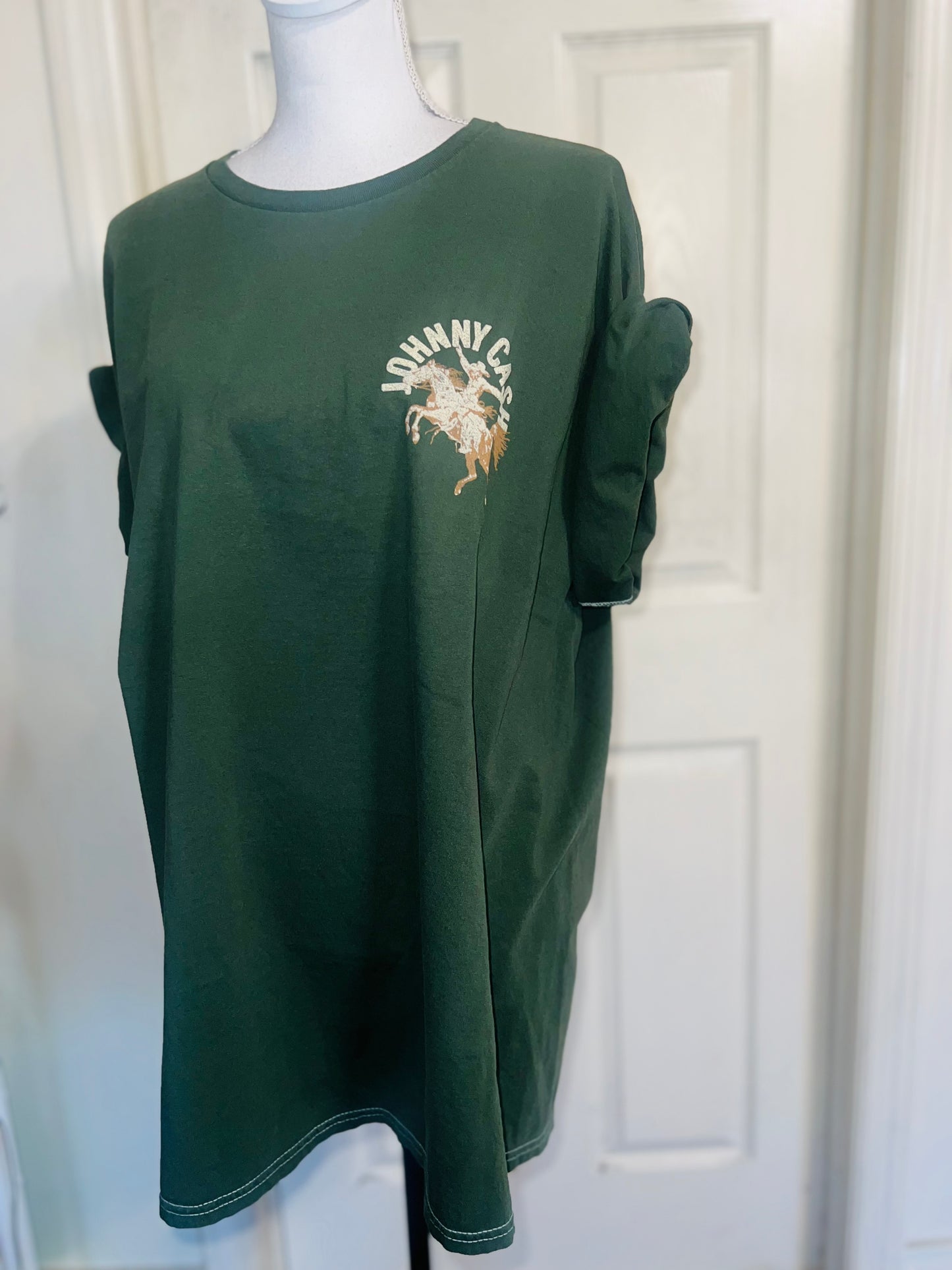 Johnny Cash Double Sided Oversized Diatressed Tee