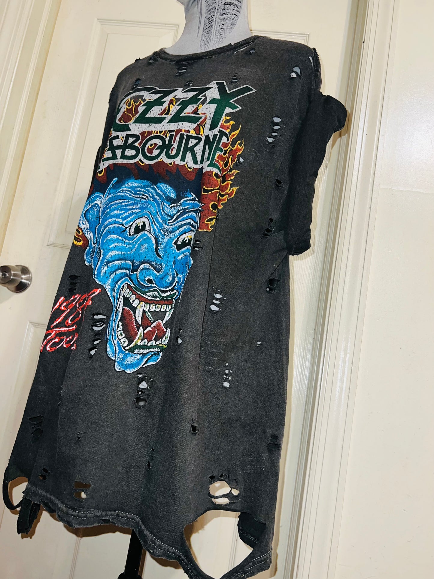 Ozzy Osbourne Double Sided Oversized Distressed Tee