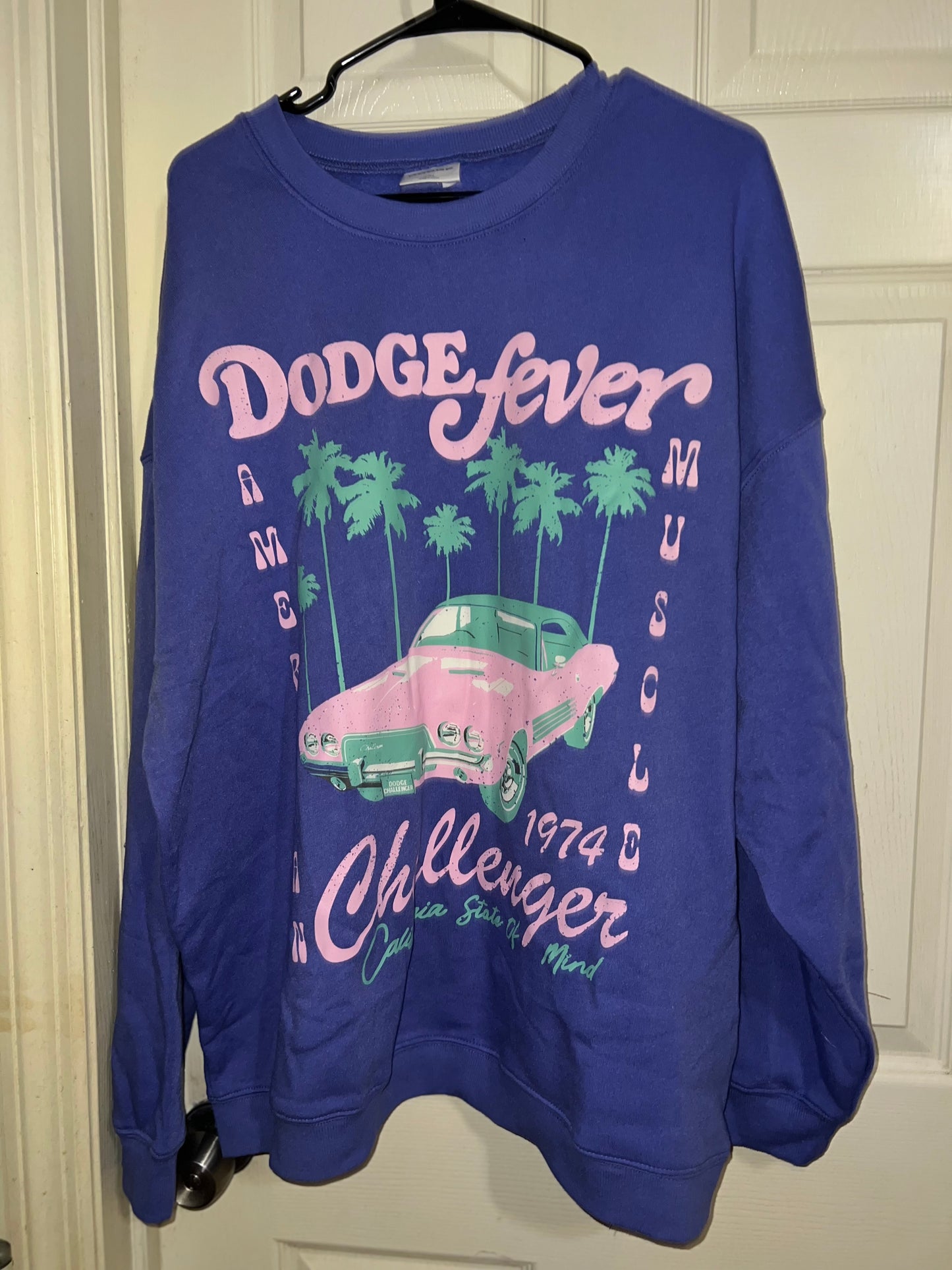 Dodge Challenger Oversize Distressed Sweatshirt