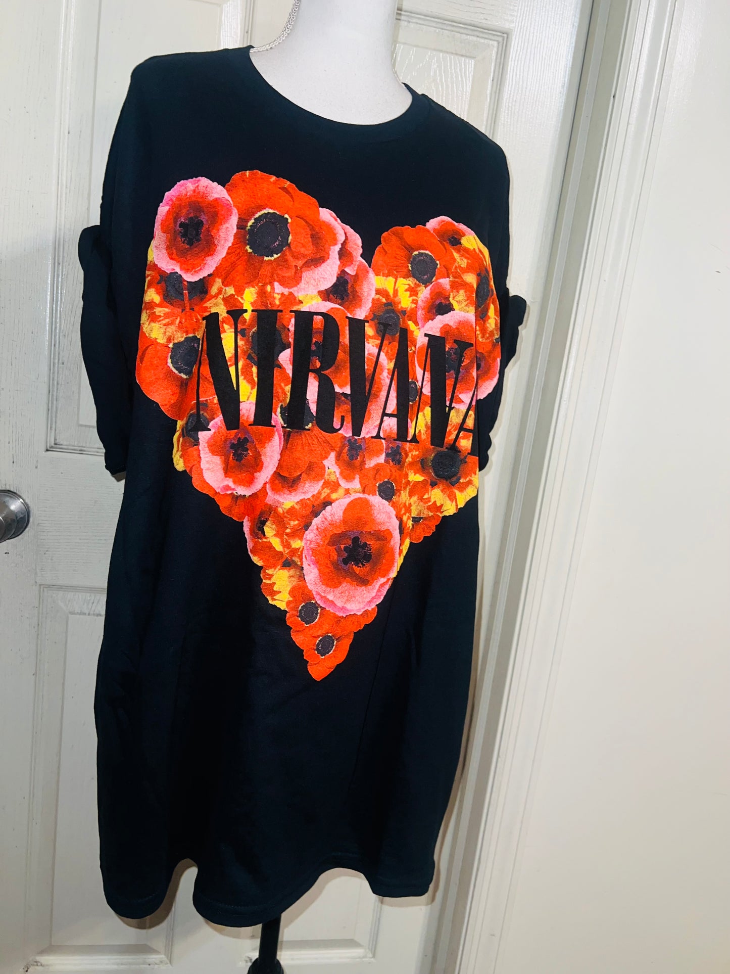 Nirvana Oversized Distressed Tee