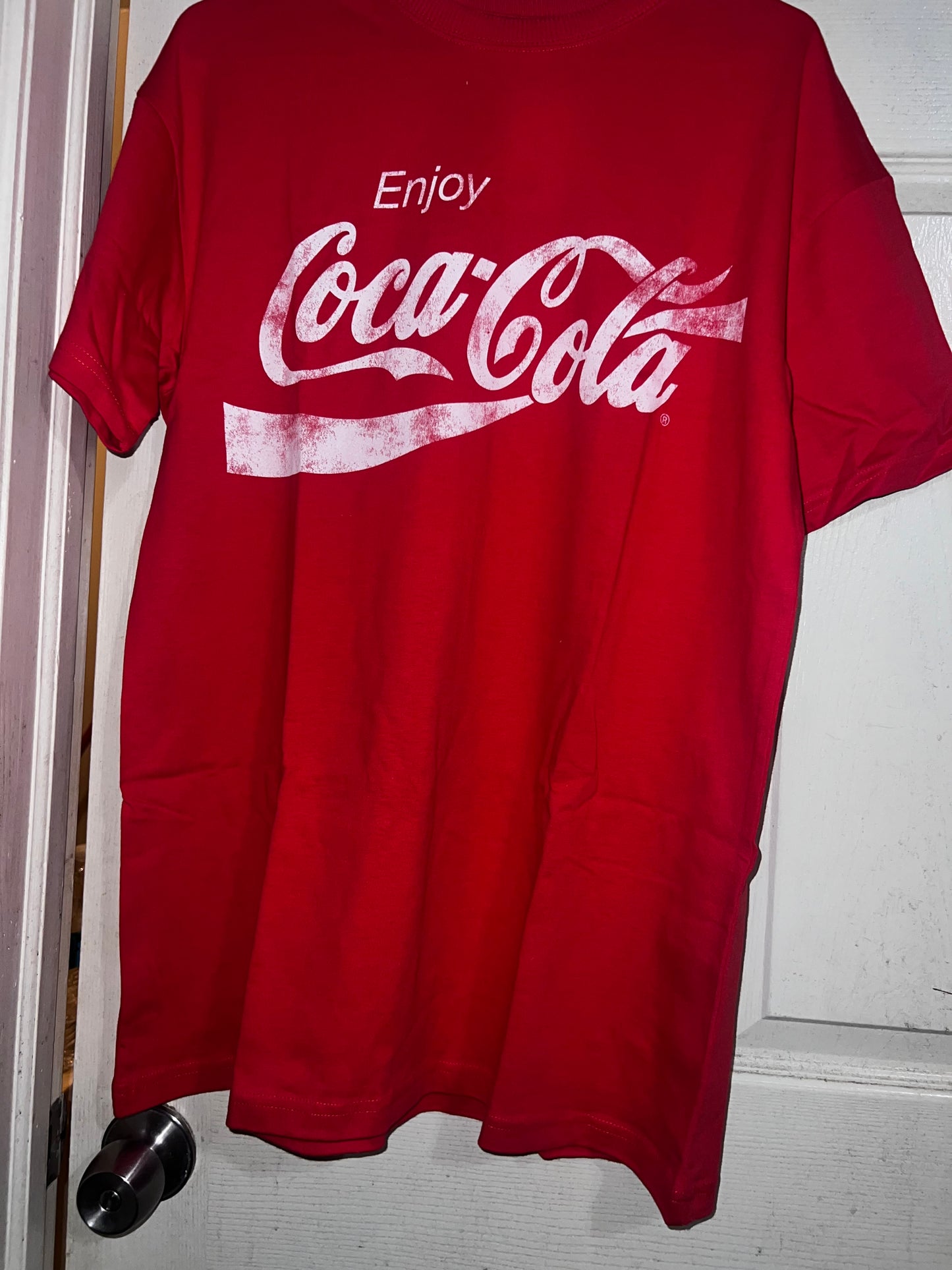 Enjoy Coca-Cola Oversized Distressed Tee