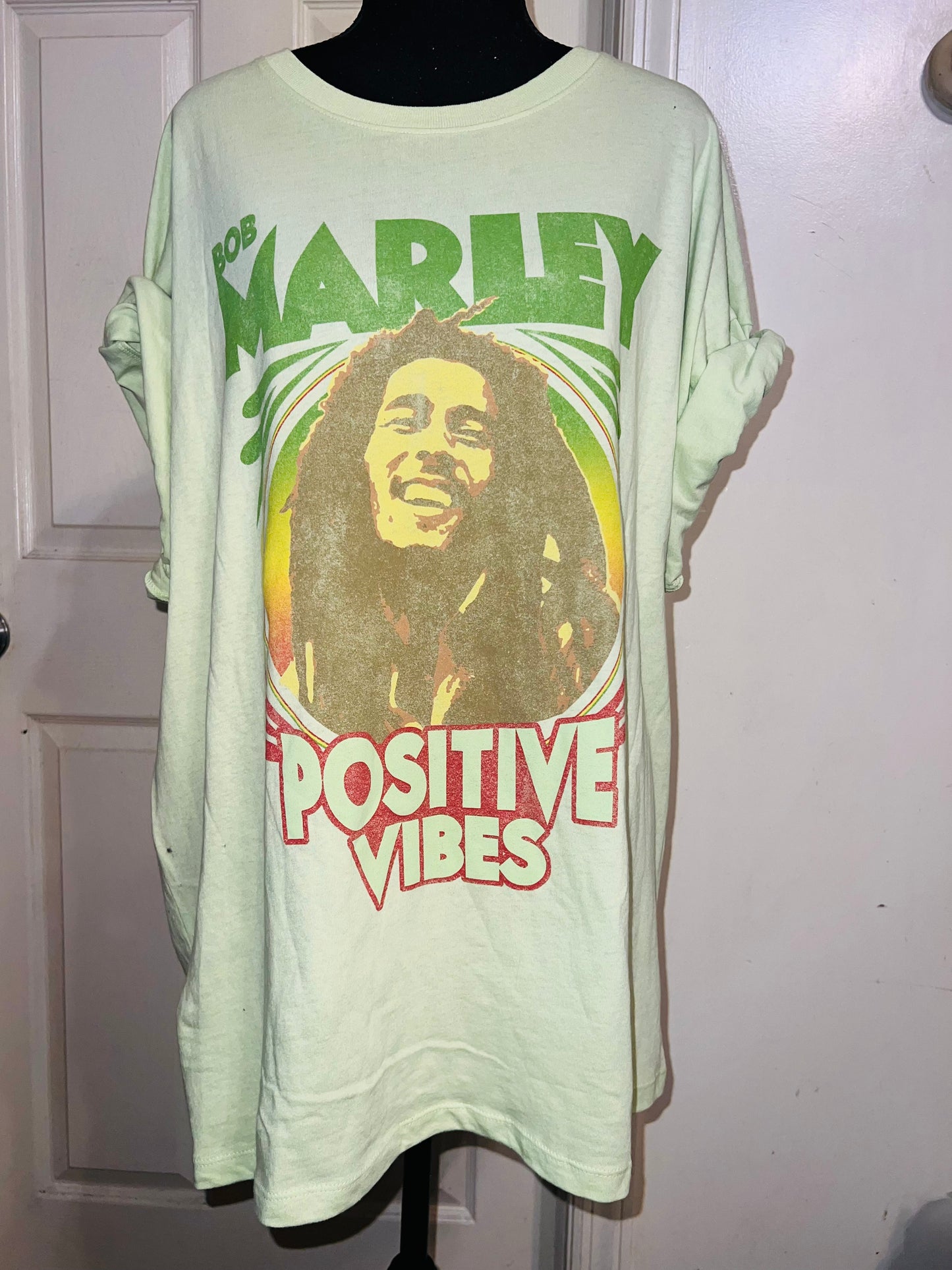 Bob Marley Oversized Distressed Tee