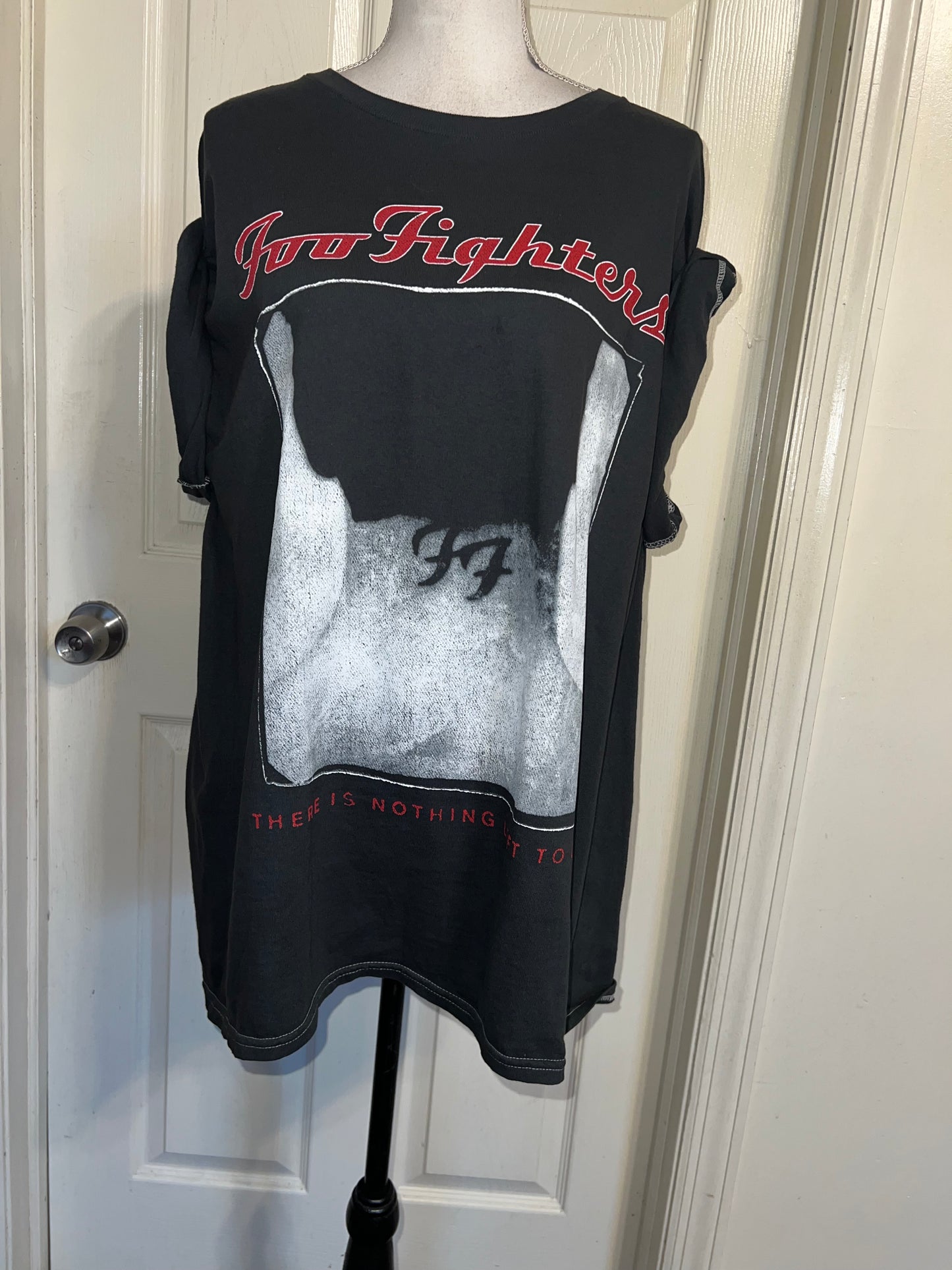 Foo Fighters Double Sided Oversized Distressed Tee