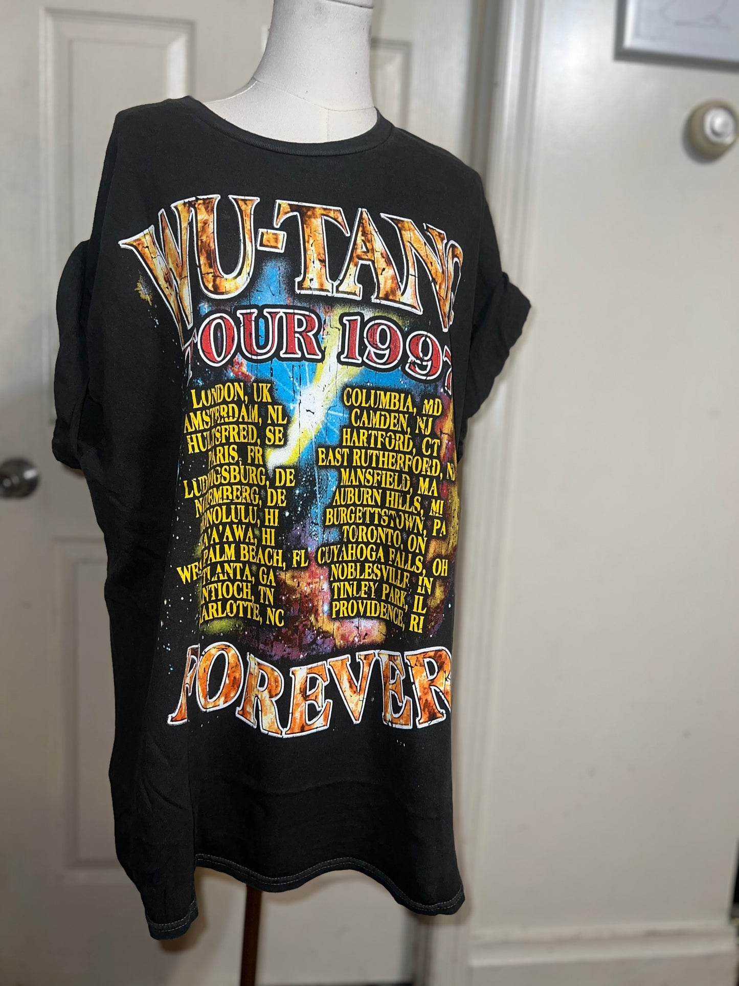 Wu-Tang Clan Tour Oversized Distressed Tee