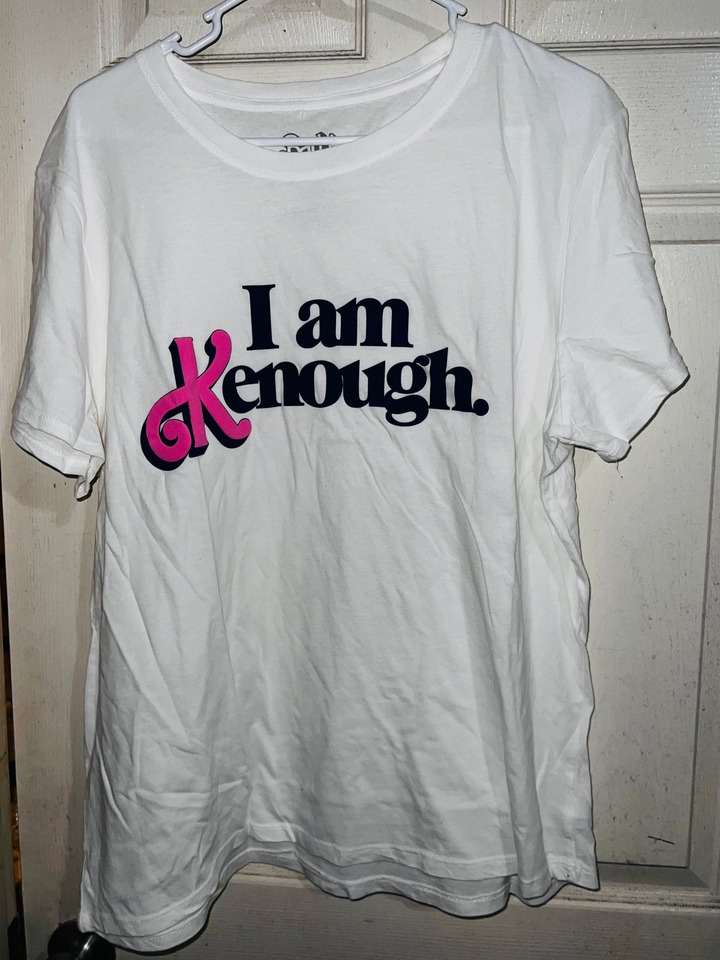 I am Kenough Oversized Distressed Tee
