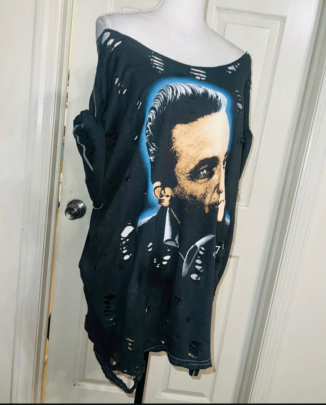 Johnny Cash Oversized Distressed Tee