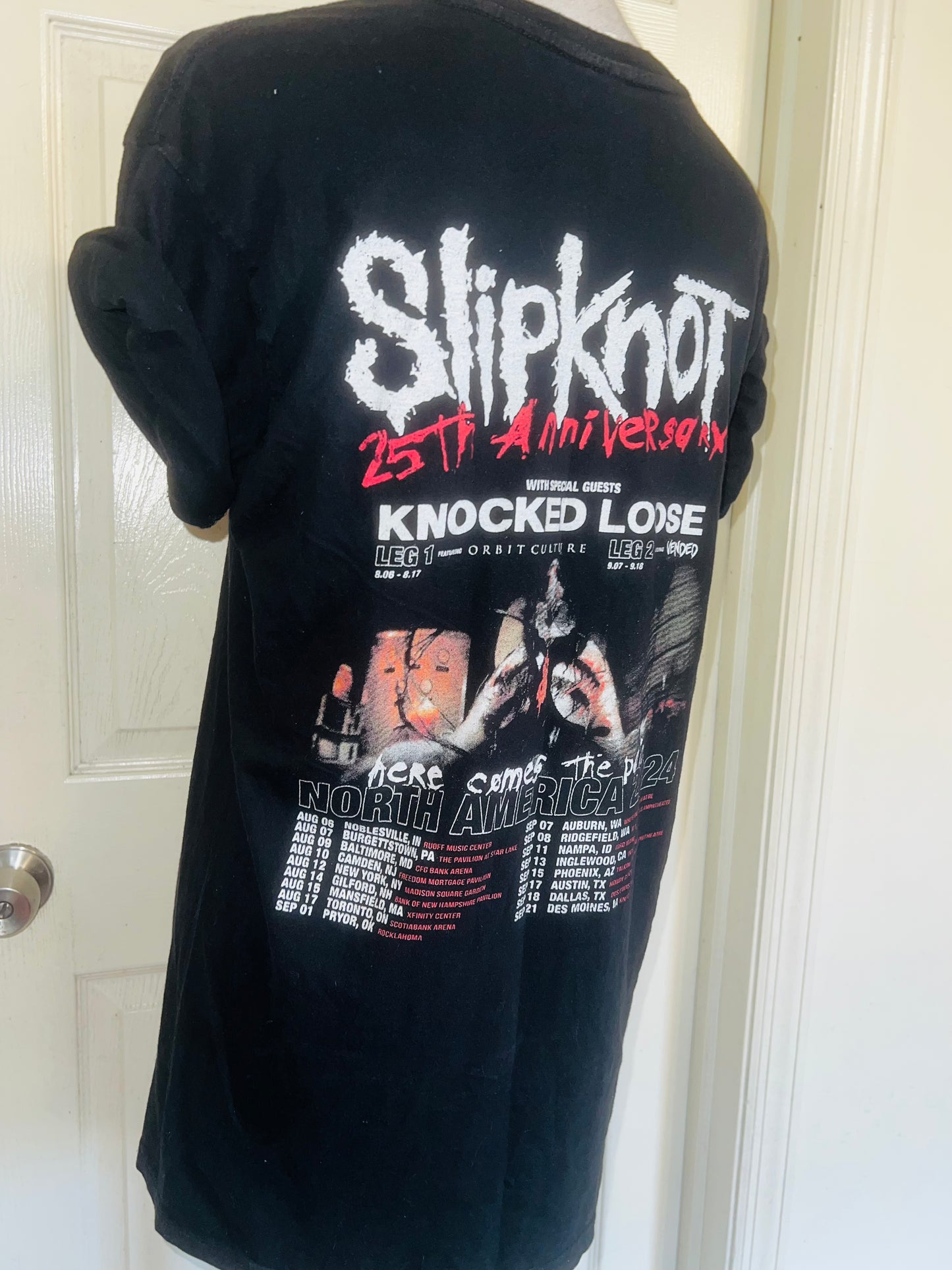 Slipknot Double Sided Oversized Distressed Tee
