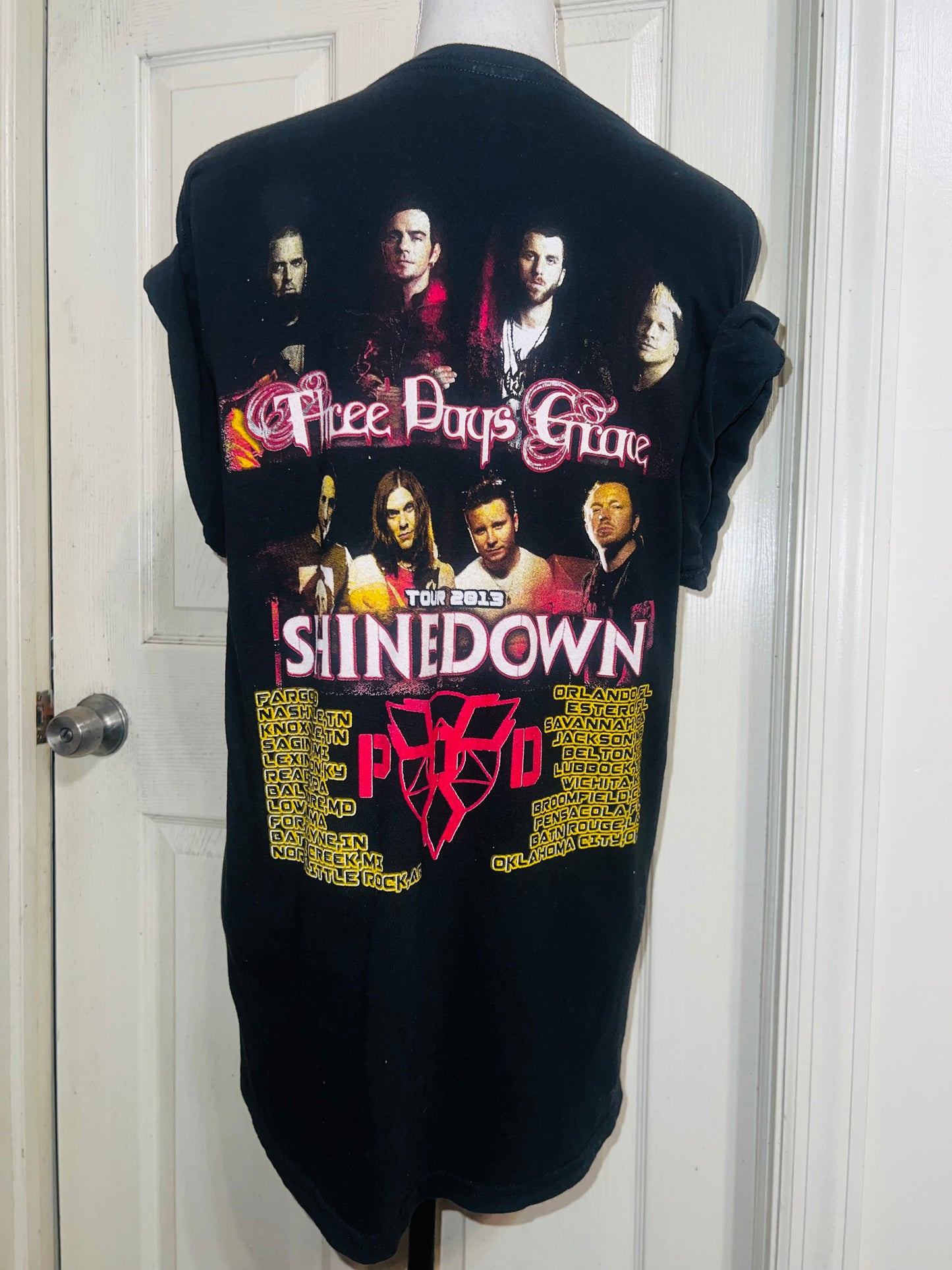 Vintage Shinedown/Three Days Grace Double Sided Oversized Tee