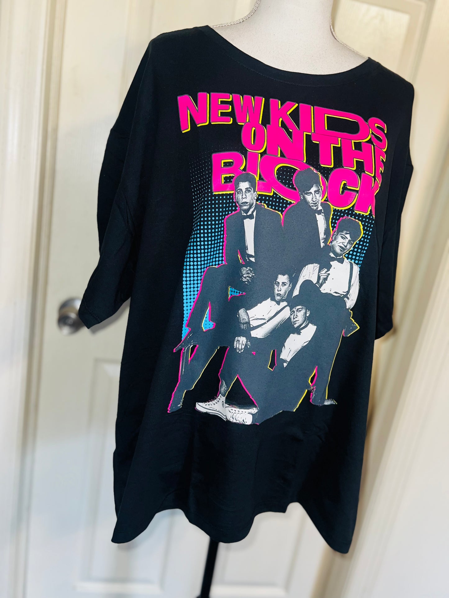 New Kids On The Block Oversized Distressed Tee