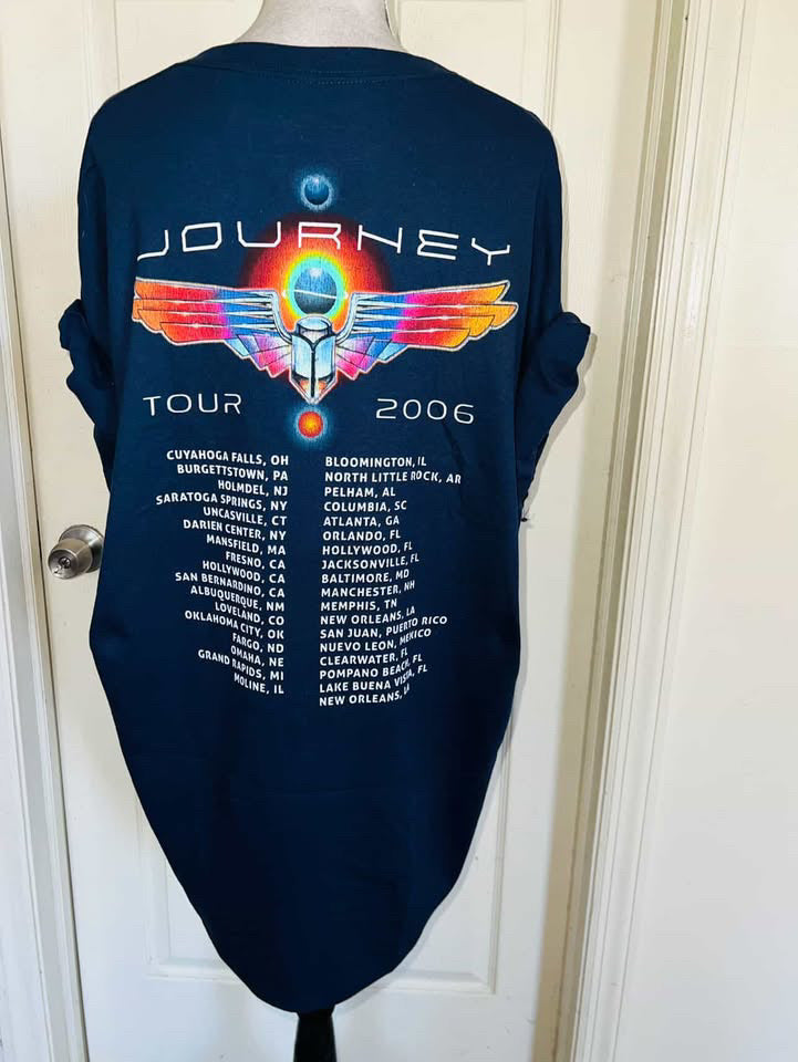 Journey Double Sided Oversized Distressed Tee