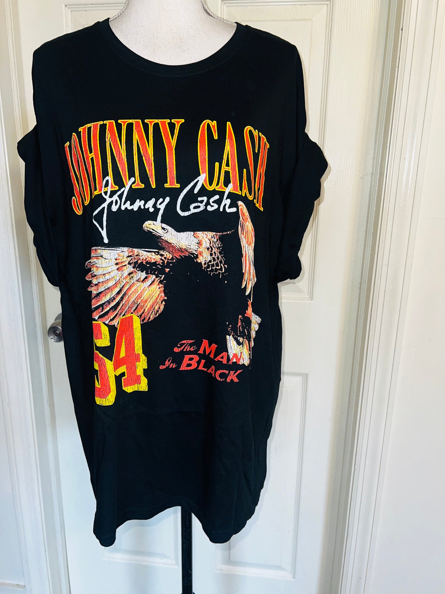 Johnny Cash Double Sided Oversized Distressed Tee