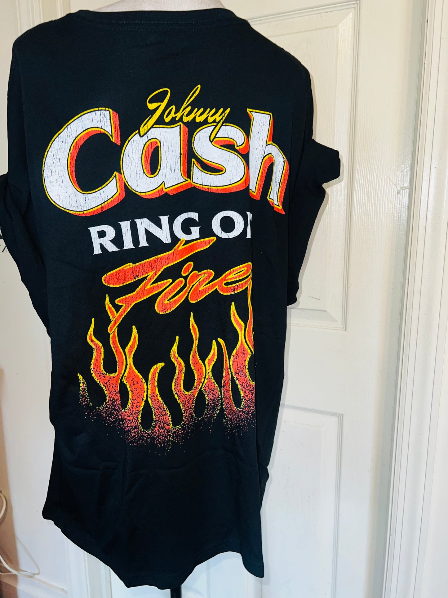 Johnny Cash Double Sided Oversized Distressed Tee