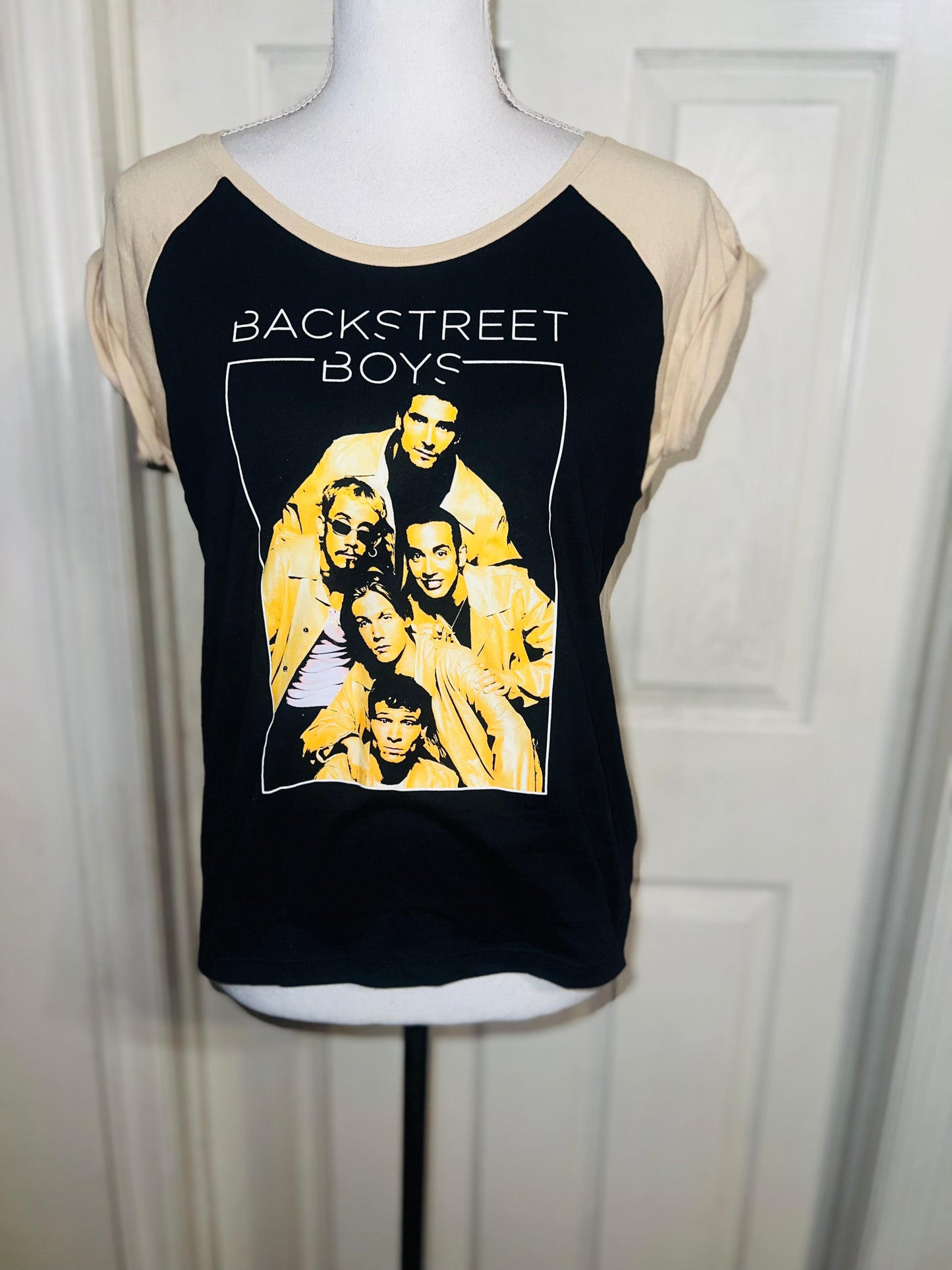 Backstreet Boys Raglan Oversized Distressed Baby Tee