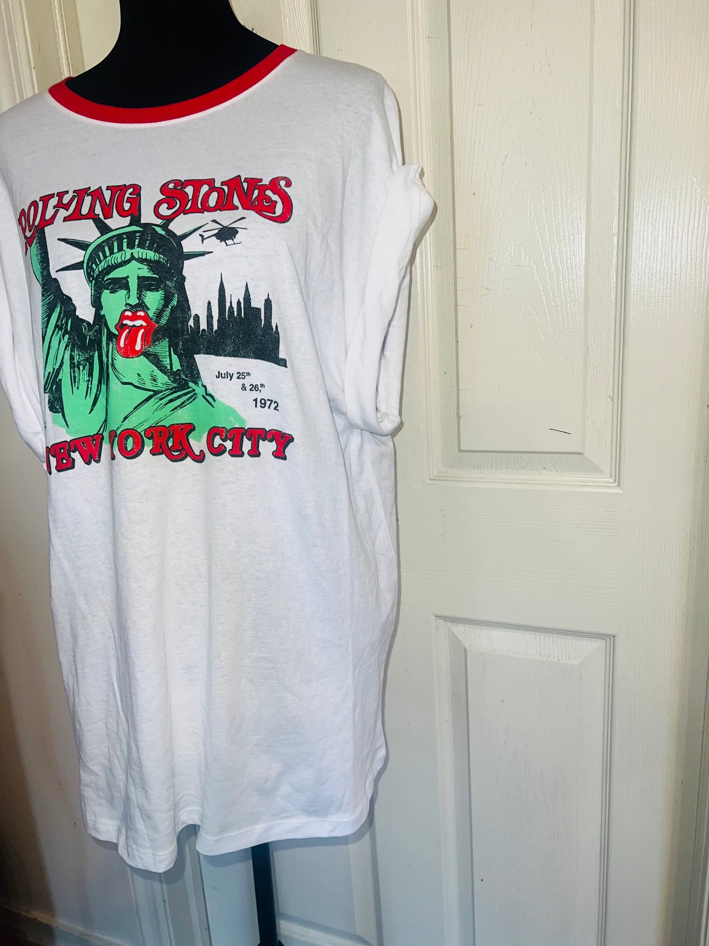 Rolling Stones Oversized Distressed Ted