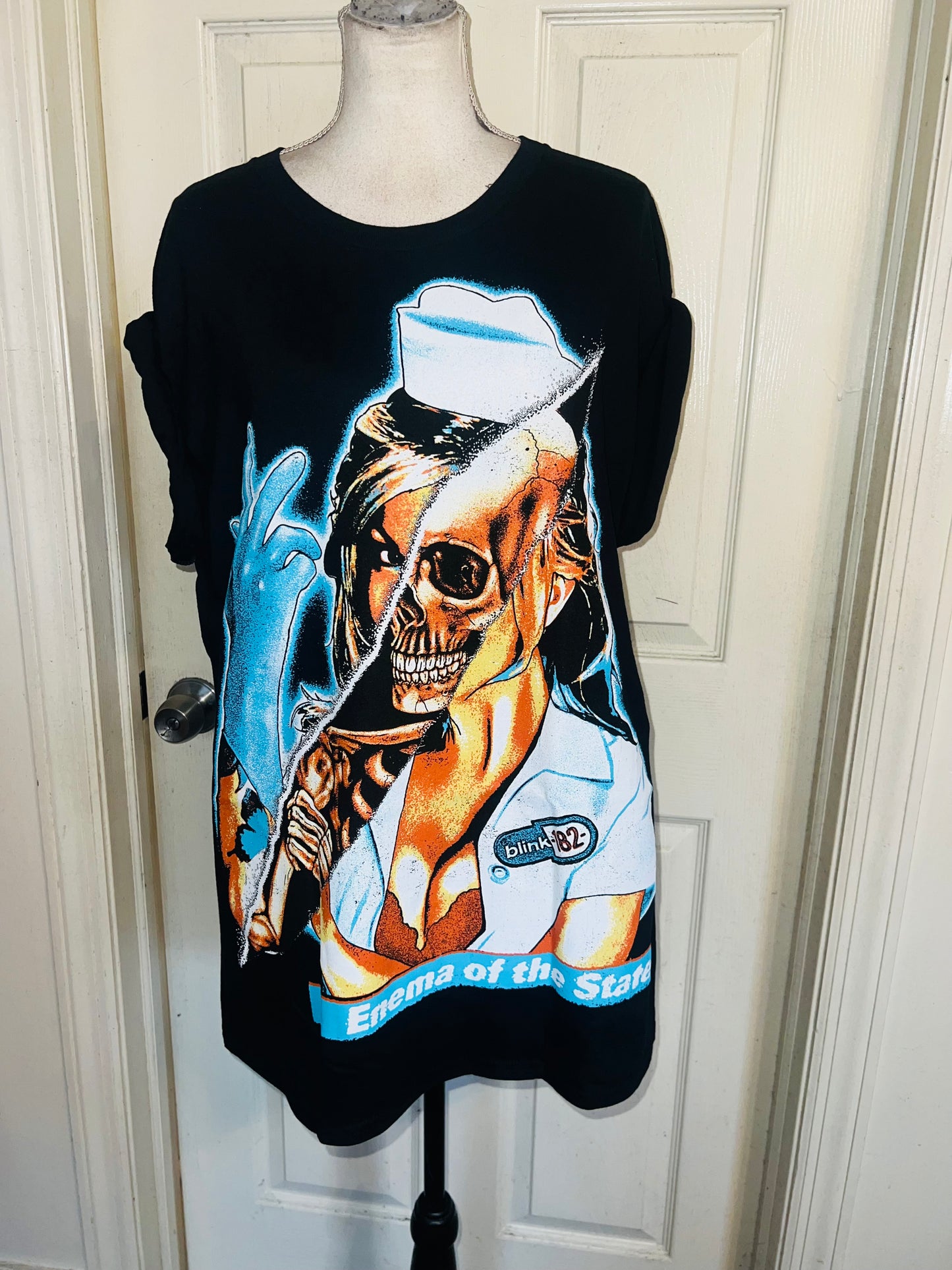 Blink 182 ‘Halloween’ Oversized Distressed Tee