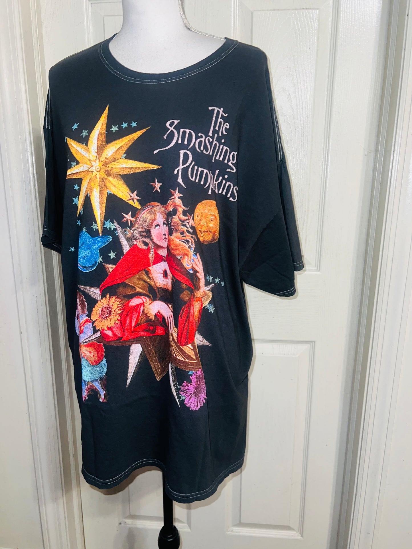 The Smashing Pumpkins Oversized Distressed Tee