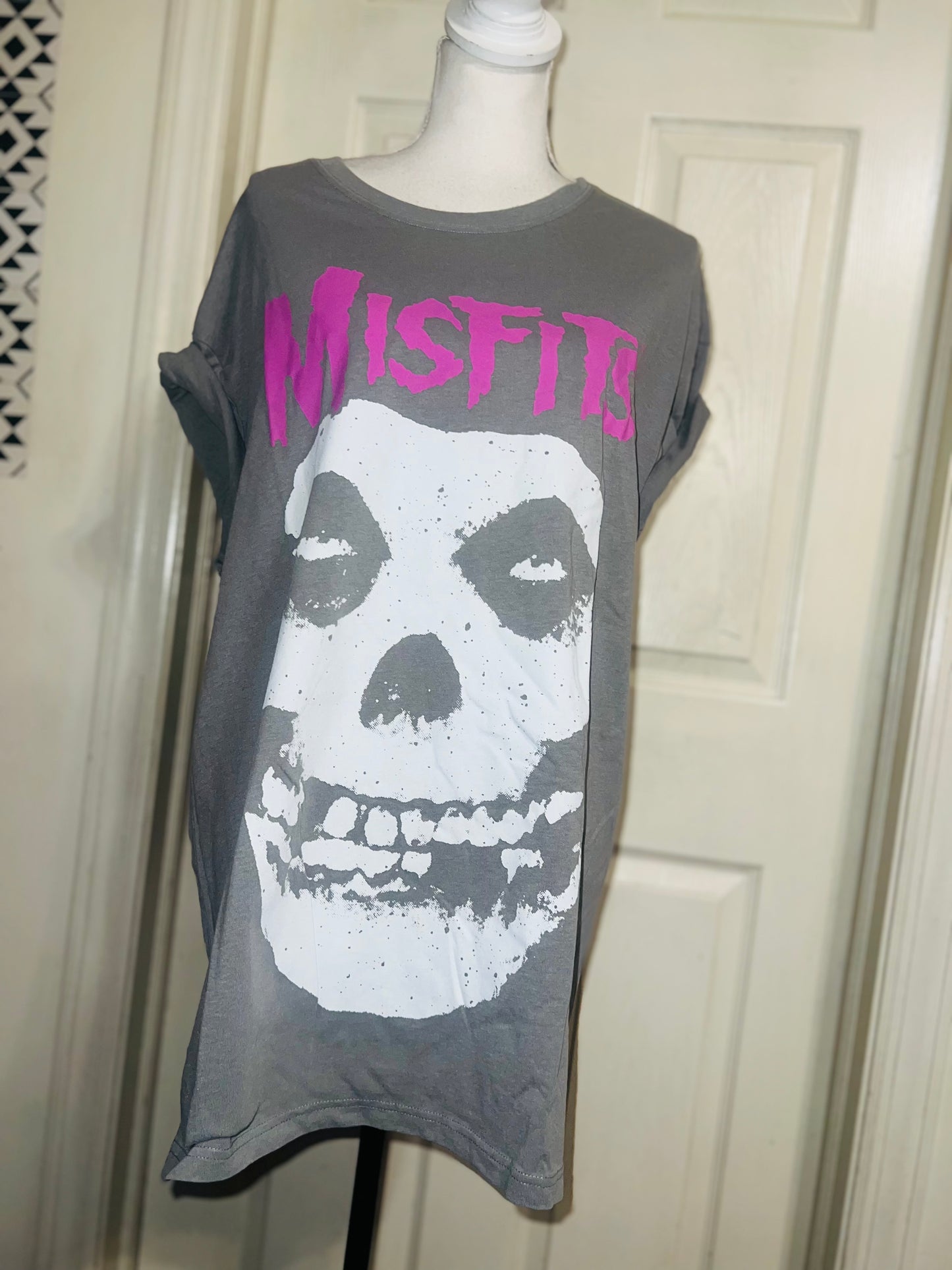 Misfits Double Sided Oversized Distressed Tee