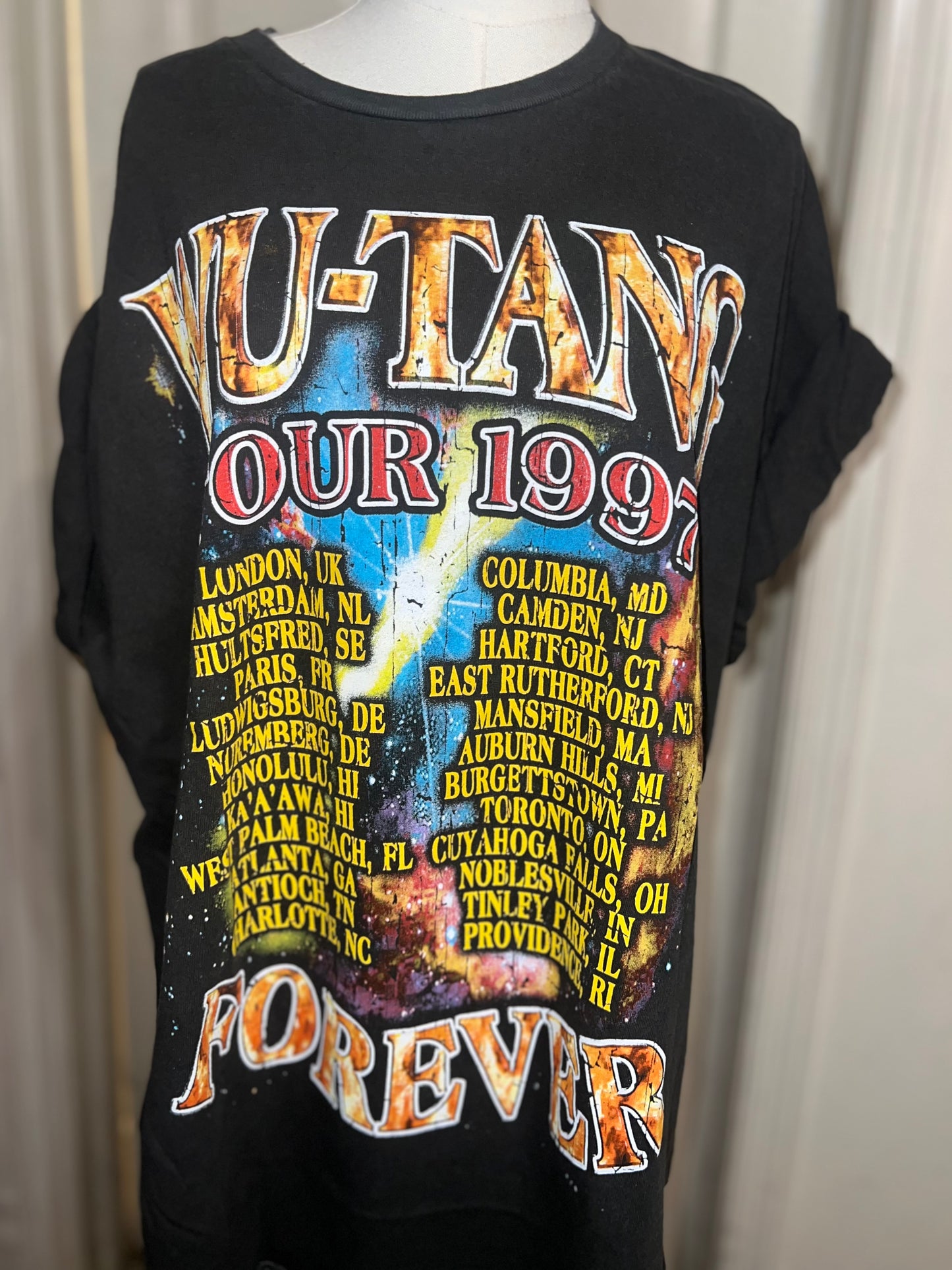 Wu-Tang Clan Tour Oversized Distressed Tee