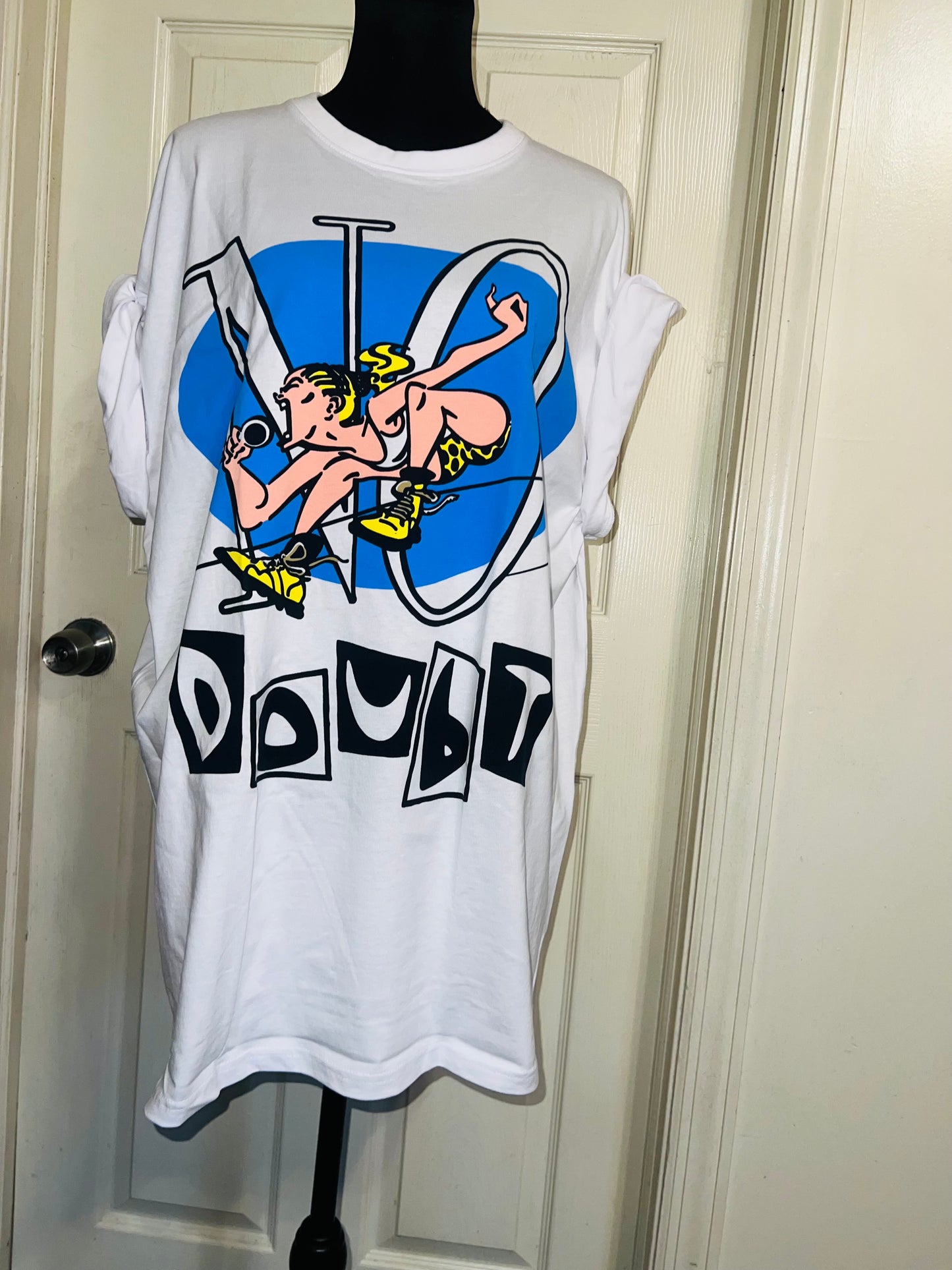 No Doubt Oversized Distressed Tee