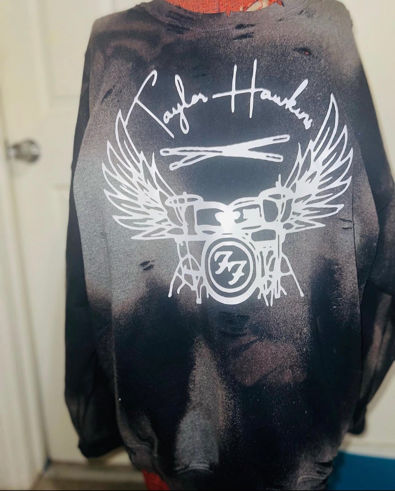 Taylor Hawkins Oversized Distressed Sweatshirt