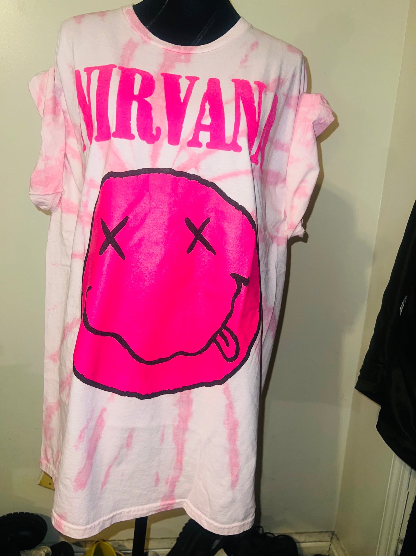 Nirvana Oversized Distressed Tee