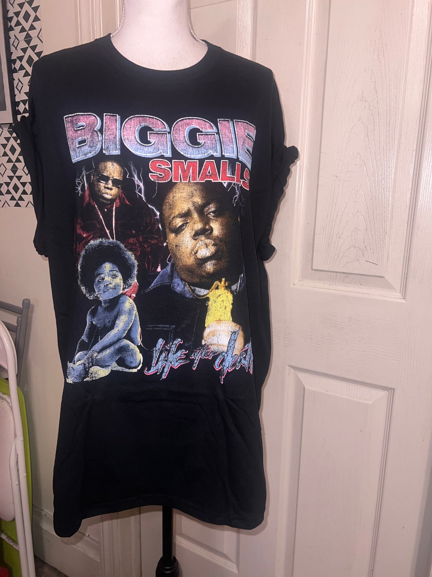 Biggie Smalls Oversized Distressed Tee