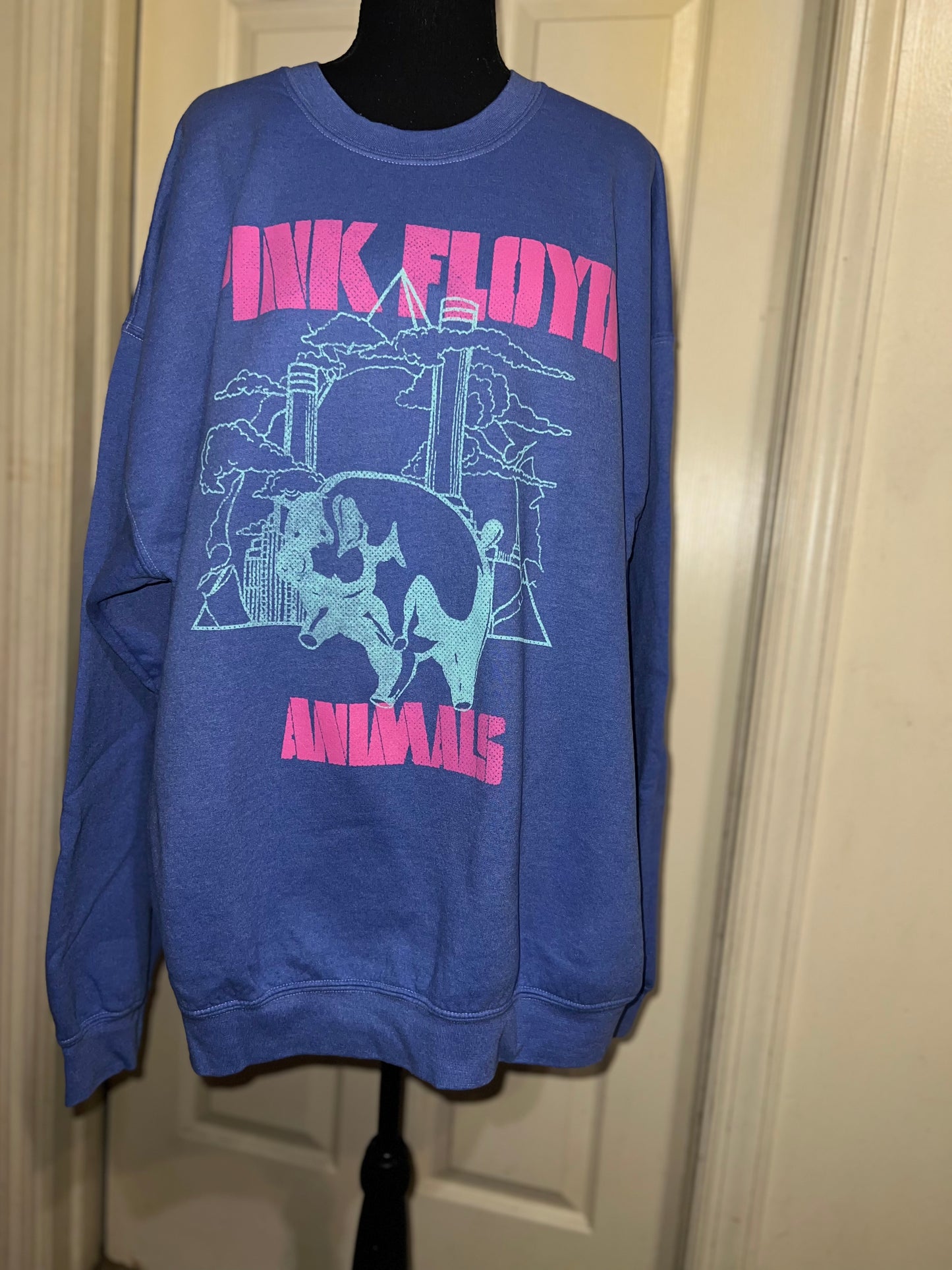 Pink Floyd Animals Oversized Distressed Sweatshirt