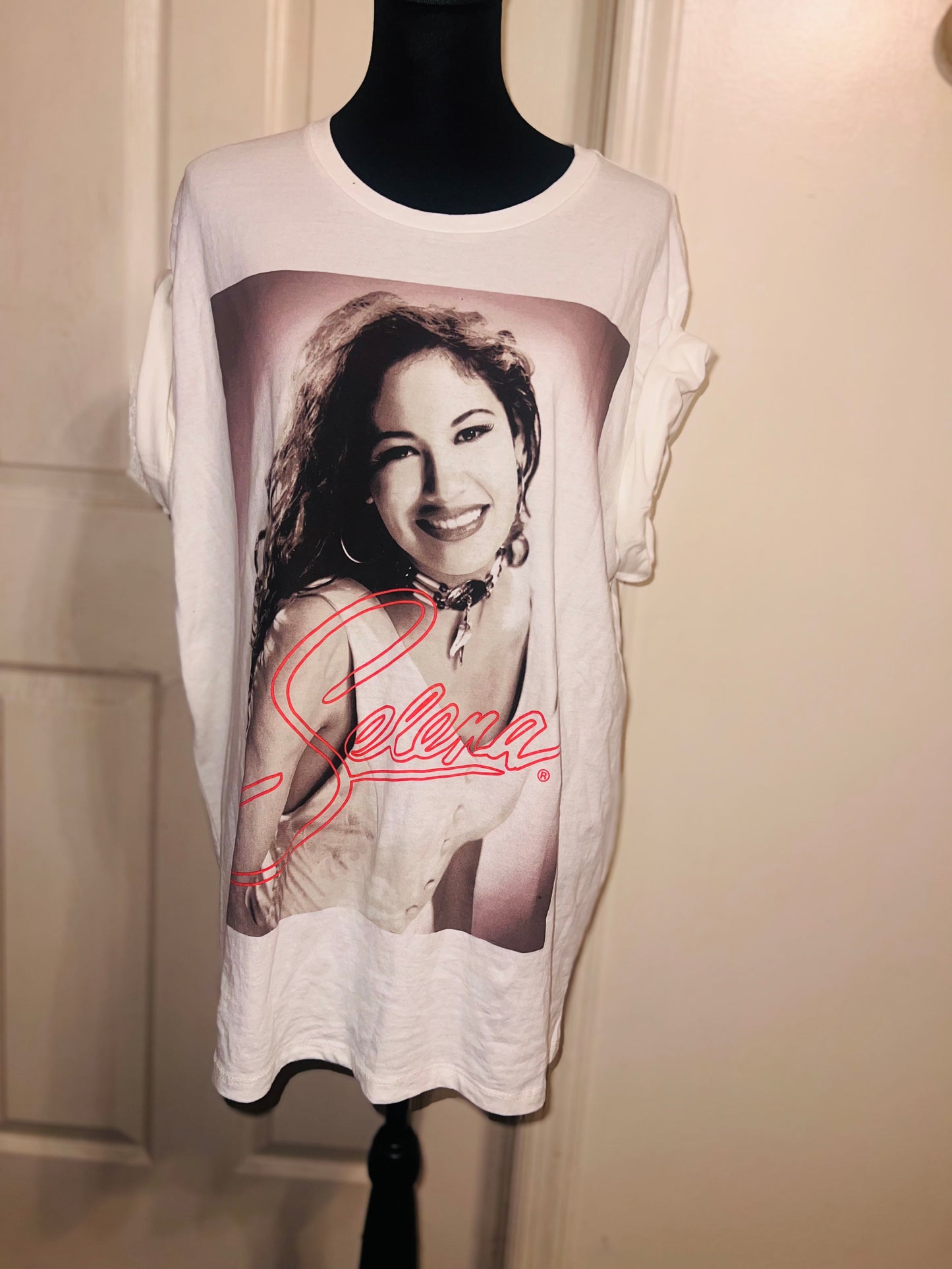 Selena Double Sided Oversized Distressed Tee
