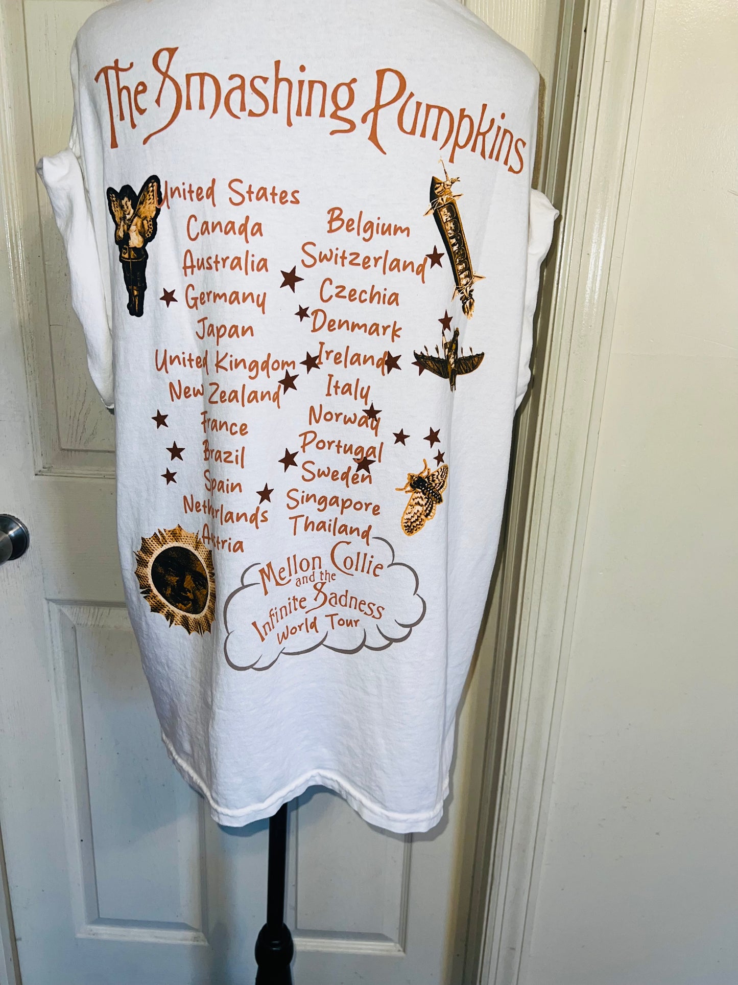 The Smashing Pumpkins Double Sided Oversized Distressed Tee