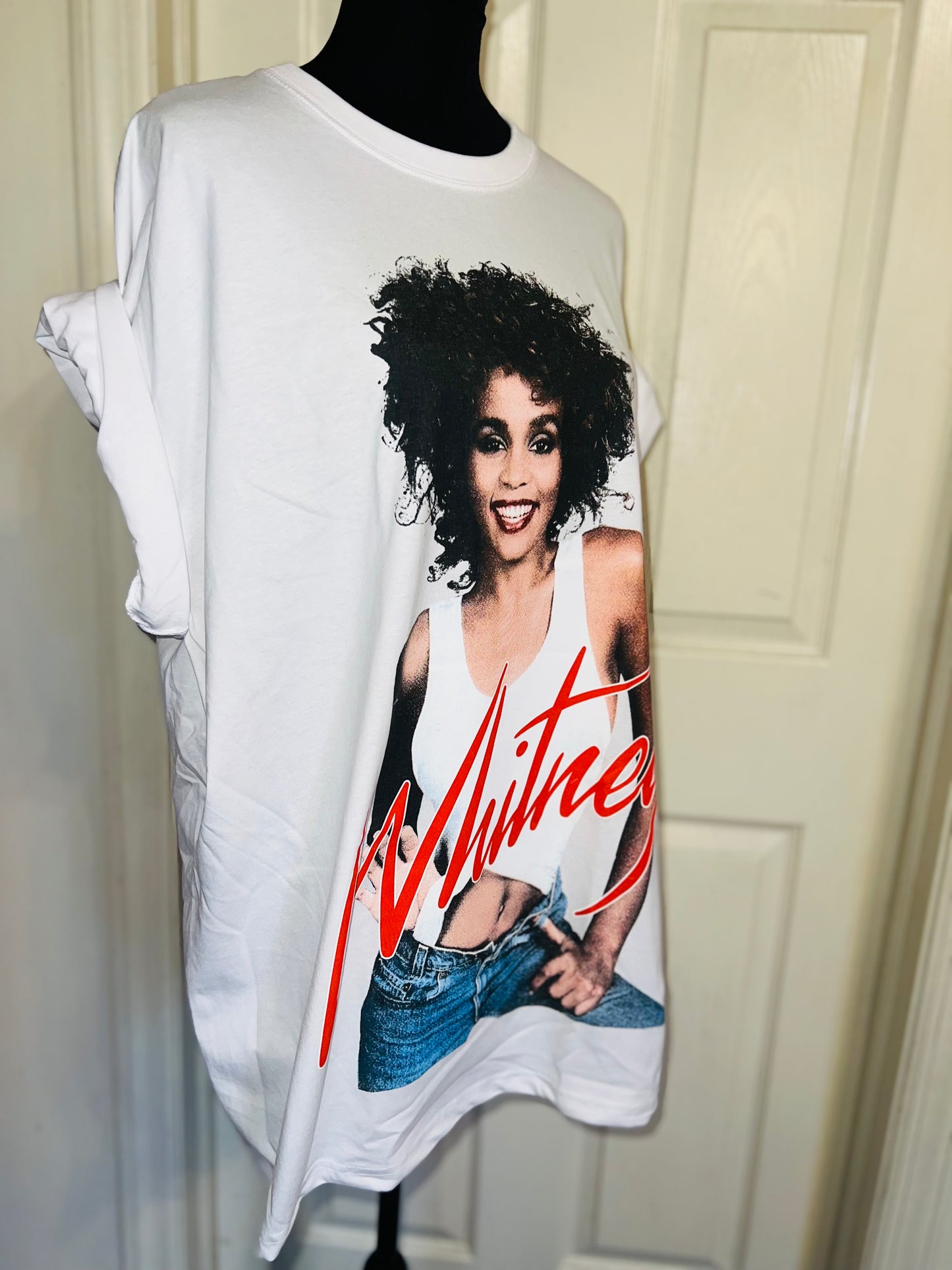 Whitney Houston Oversized Distressed Tee